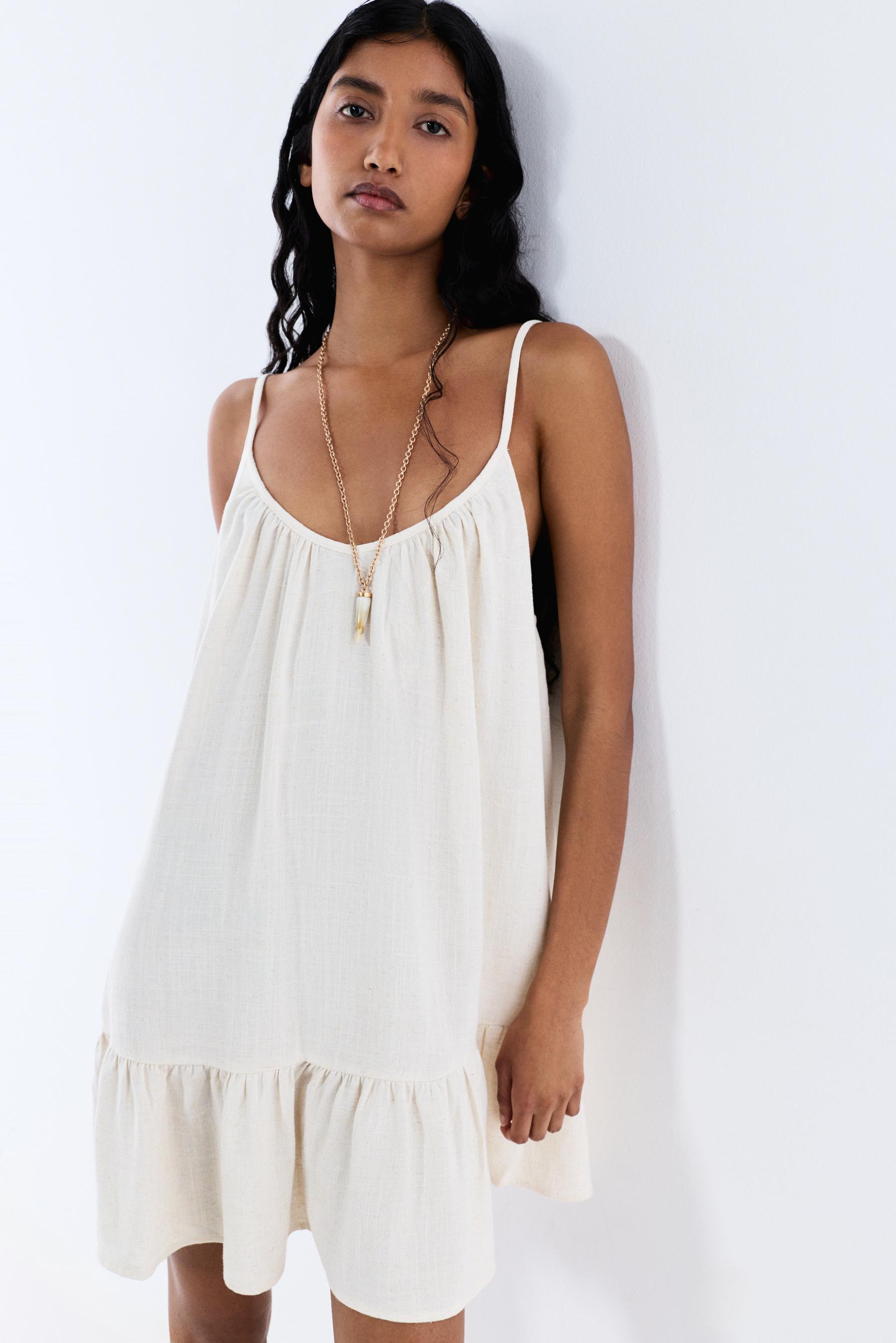 Short flowing dress — BEIGE