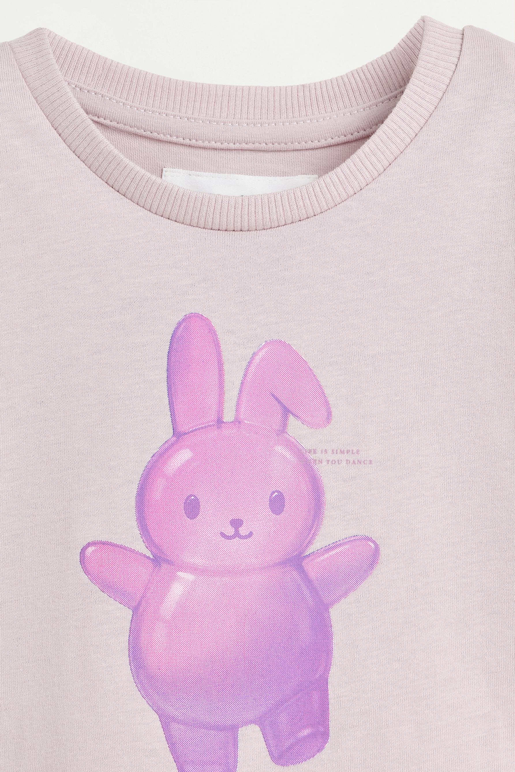Printed T-shirt and cycling leggings set — PALE MAUVE