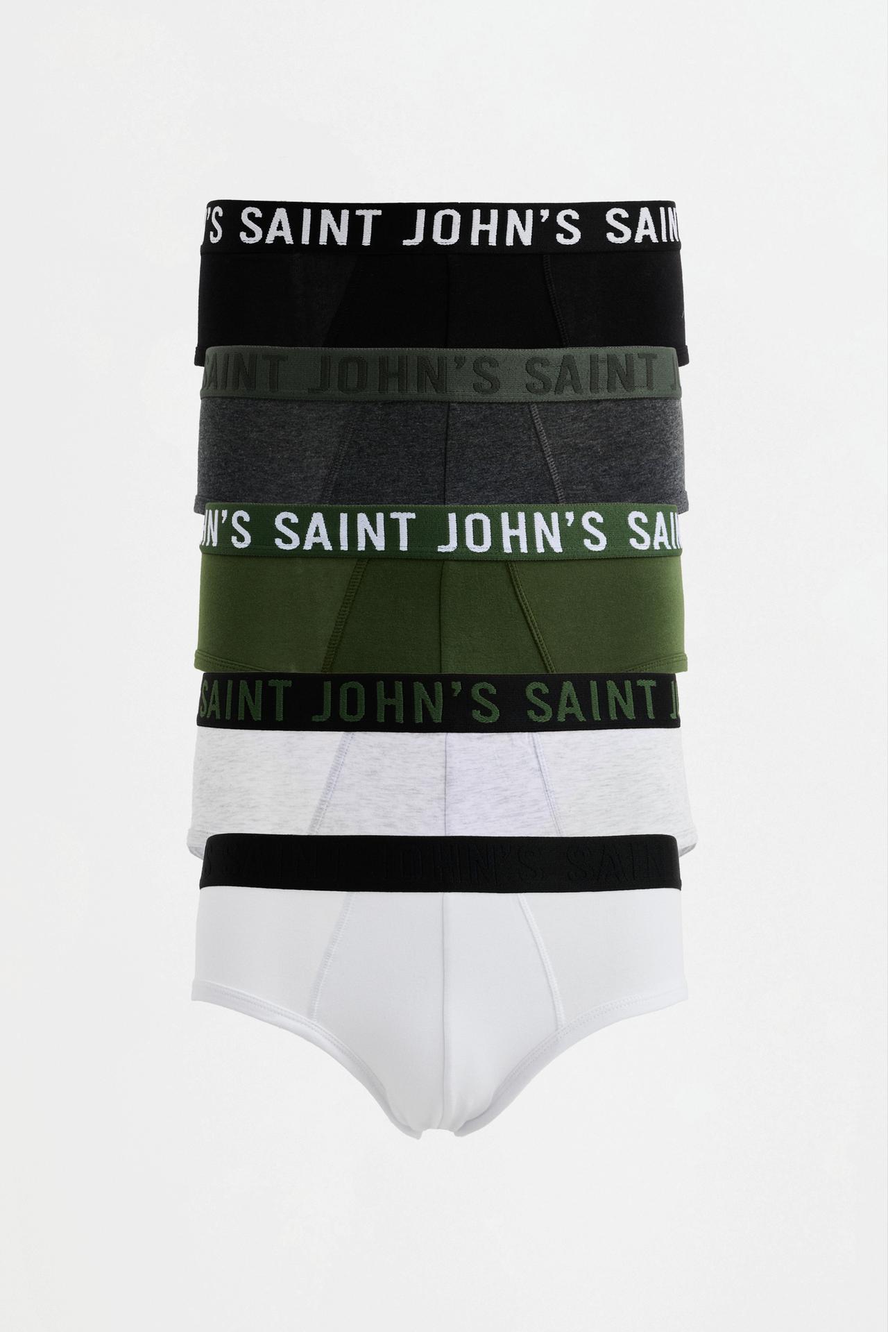 Text-Detail Briefs (Pack of 5) — GREEN
