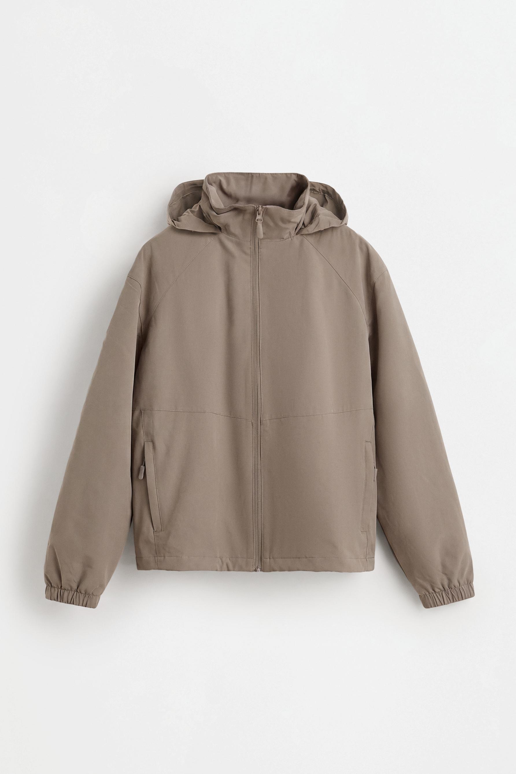 High neck windbreaker — VANILLA