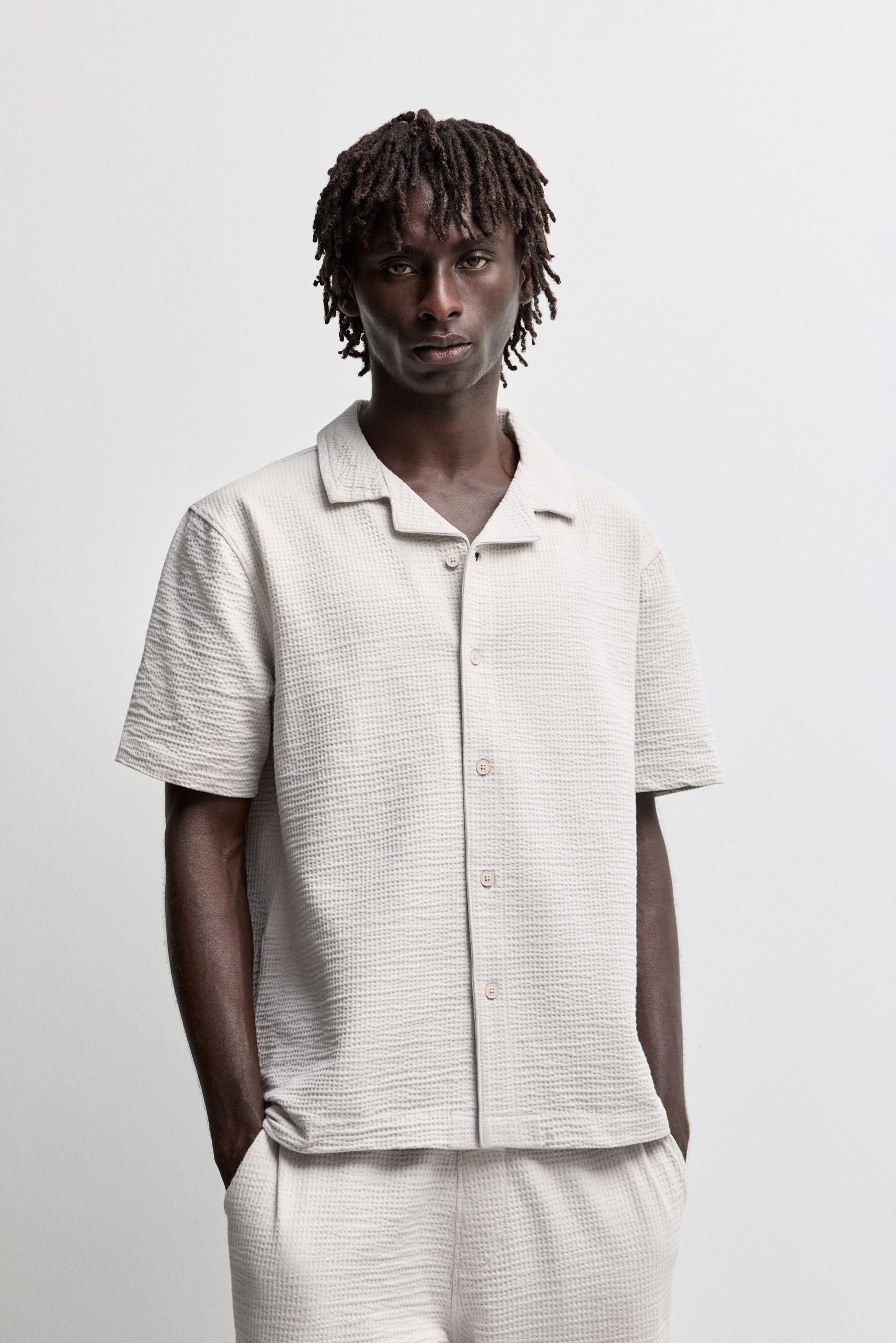 Seersucker shirt — IVORY