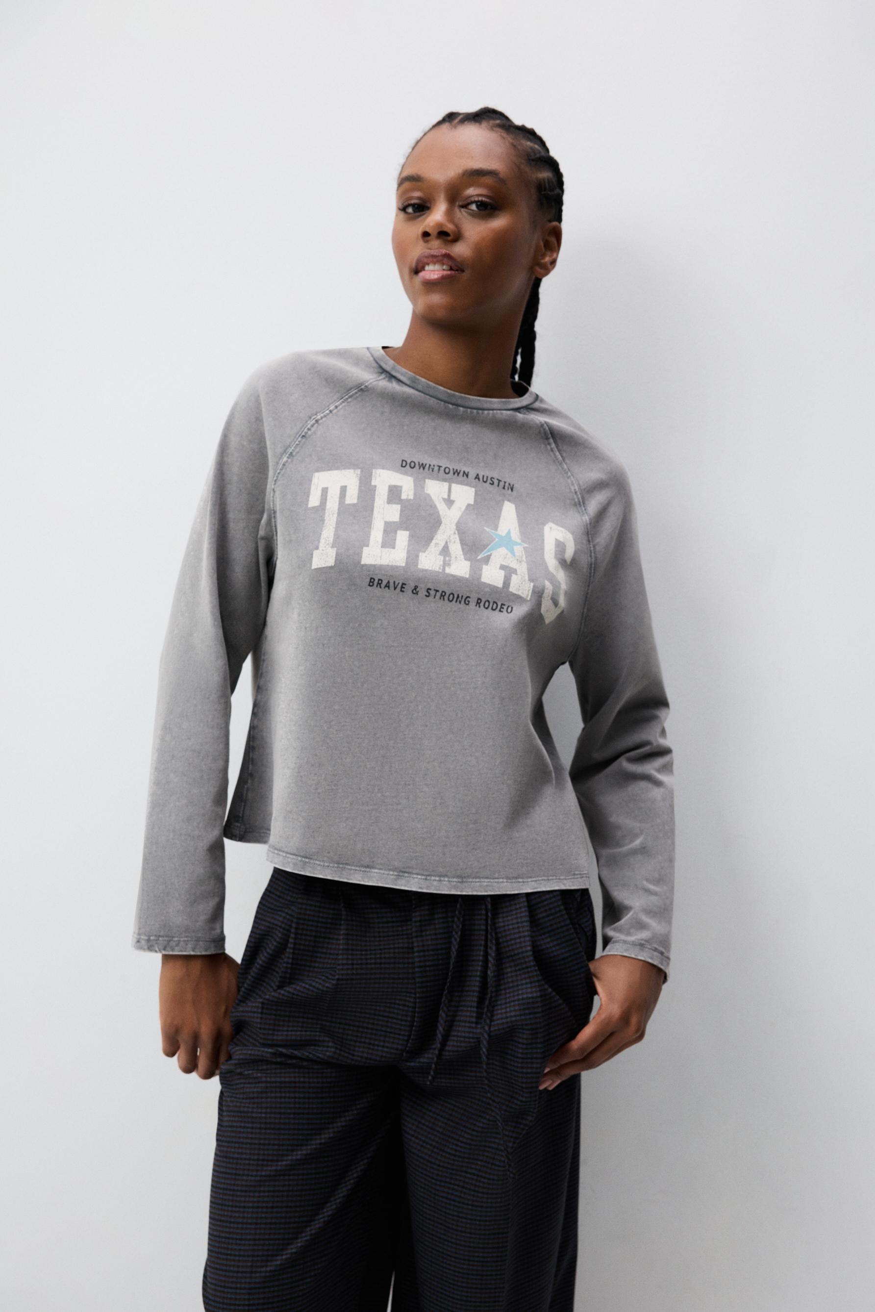 Camiseta efecto lavado algodón heavy