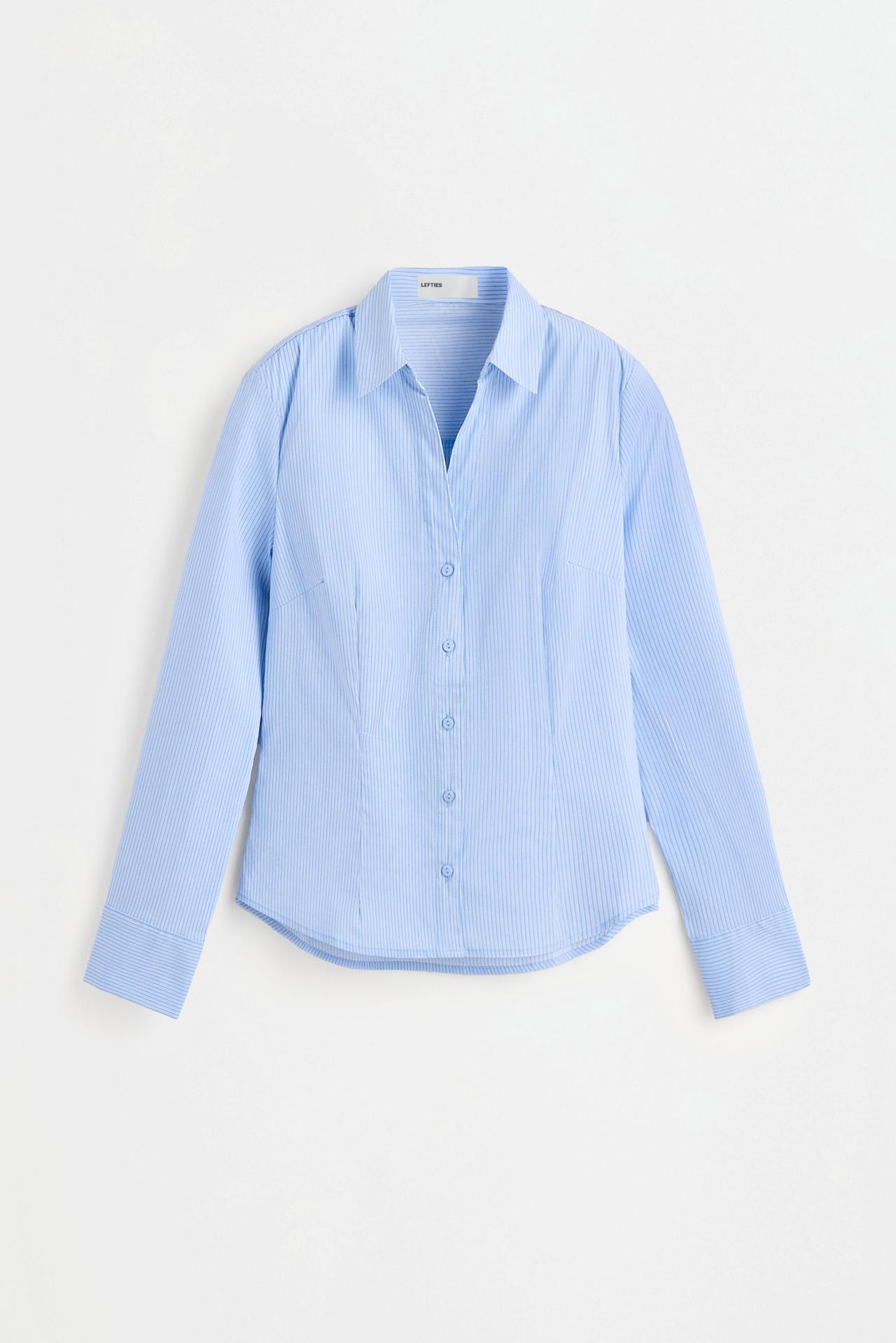 Printed poplin shirt — STRIPED
