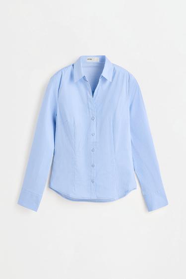 Printed poplin shirt — STRIPED 6