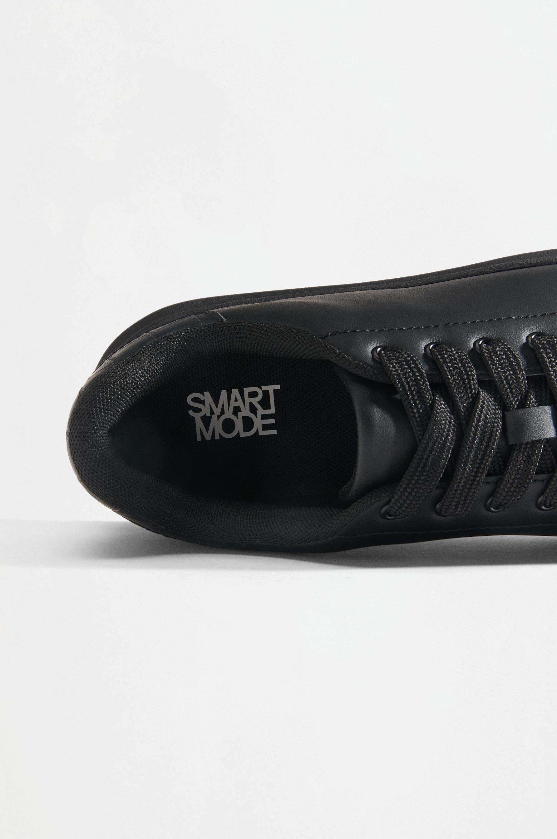 Contrast heel counter slipper — BLACK