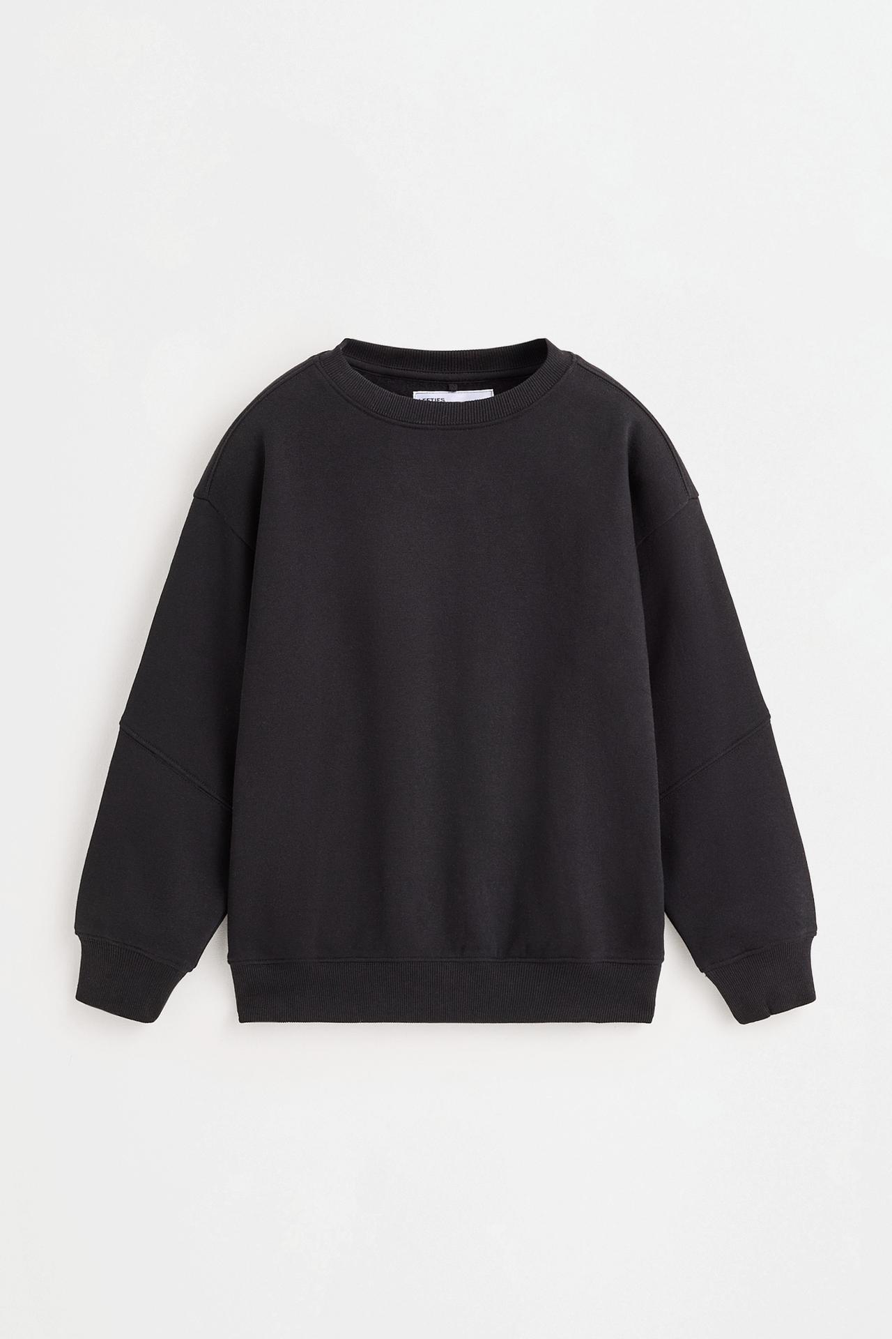 Pack of 2 plain fleece sweatshirts — BLACK