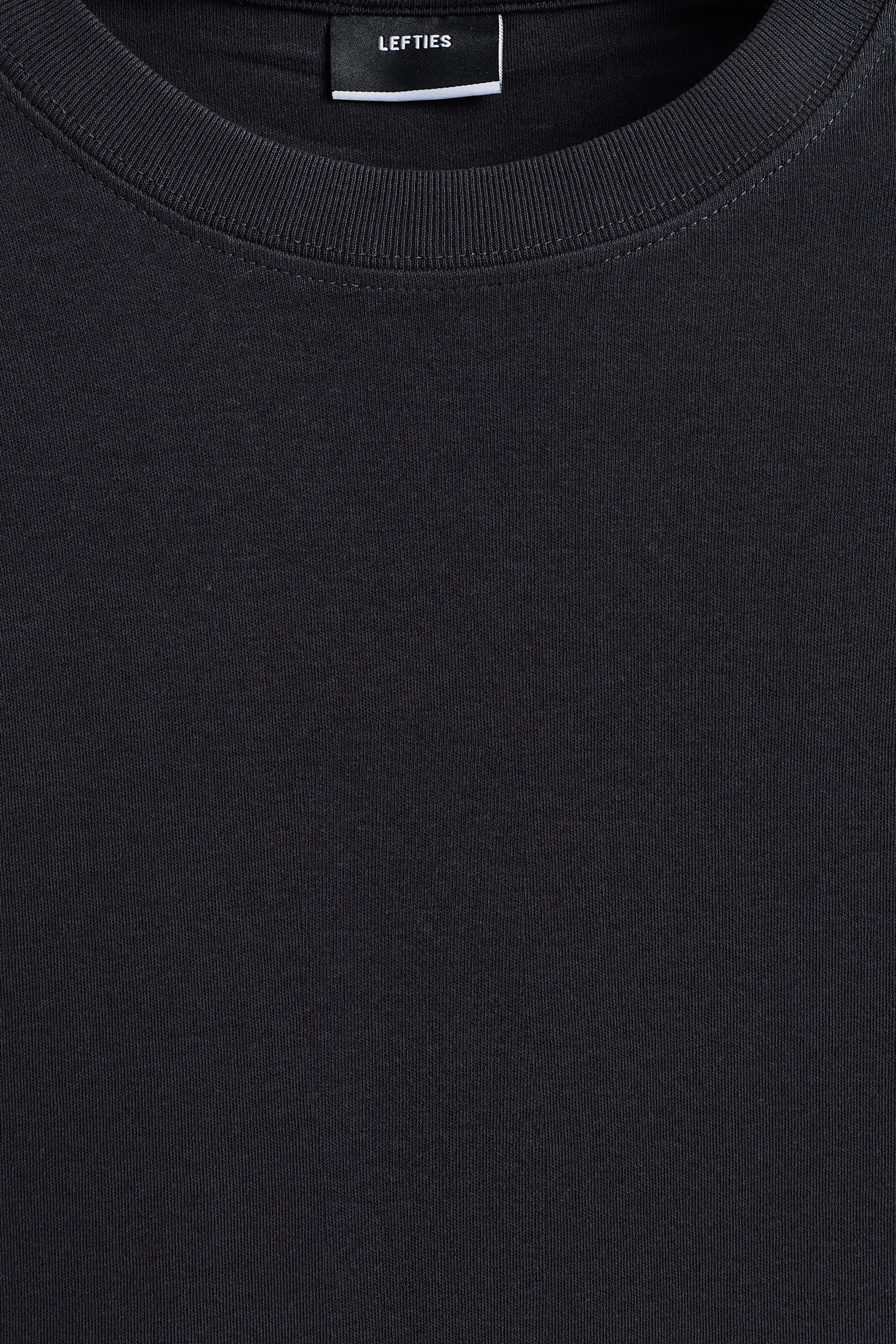 Long sleeve interlock T-shirt — BLACK
