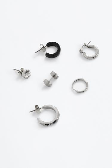 6-pack of assorted earrings — SILVER 4