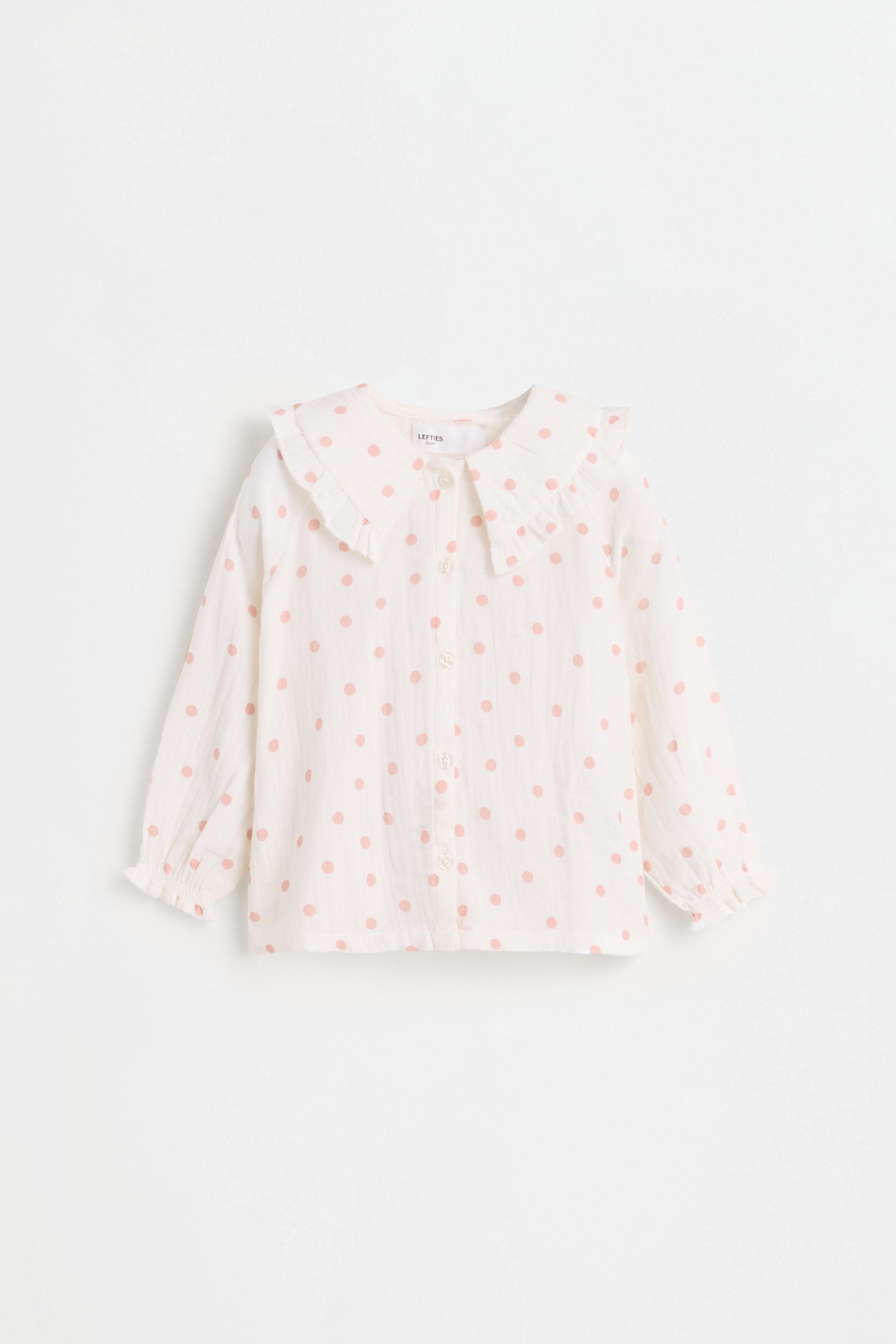 Camisa cuello bobo con volante