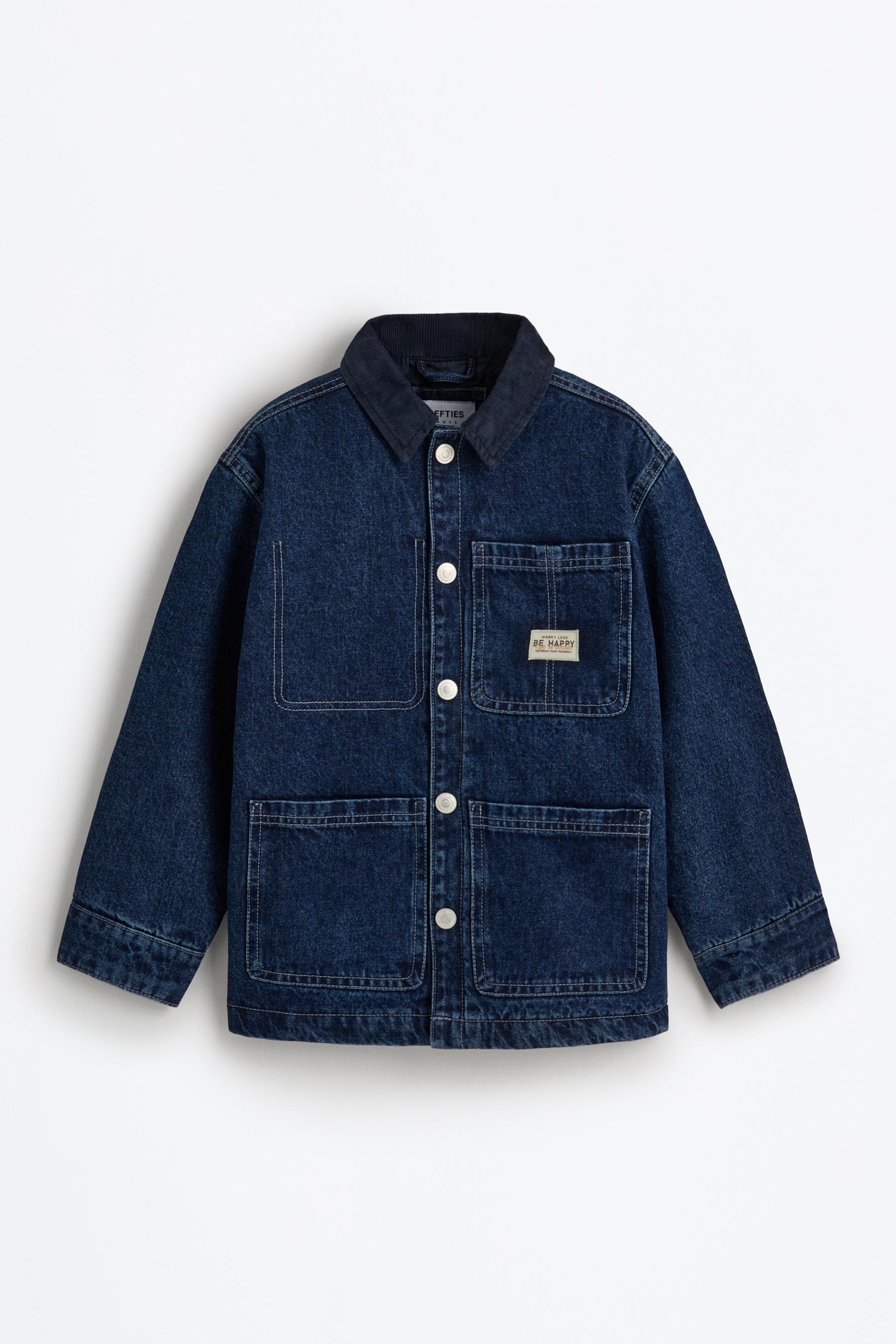 Quilted denim jacket — DARK BLUE