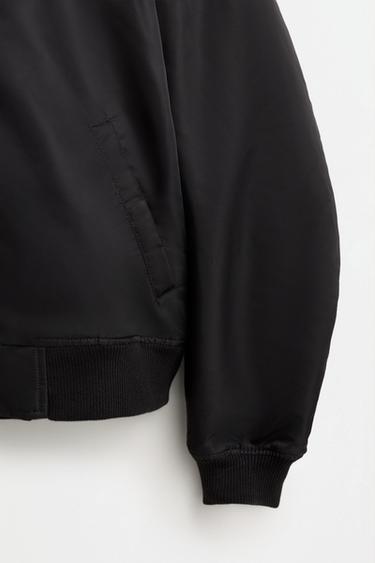 Fur bomber with hood — BLACK 8