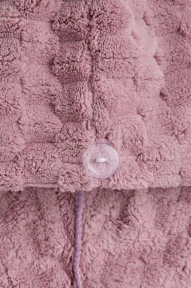 Hair towel turban — CHALK PINK 3