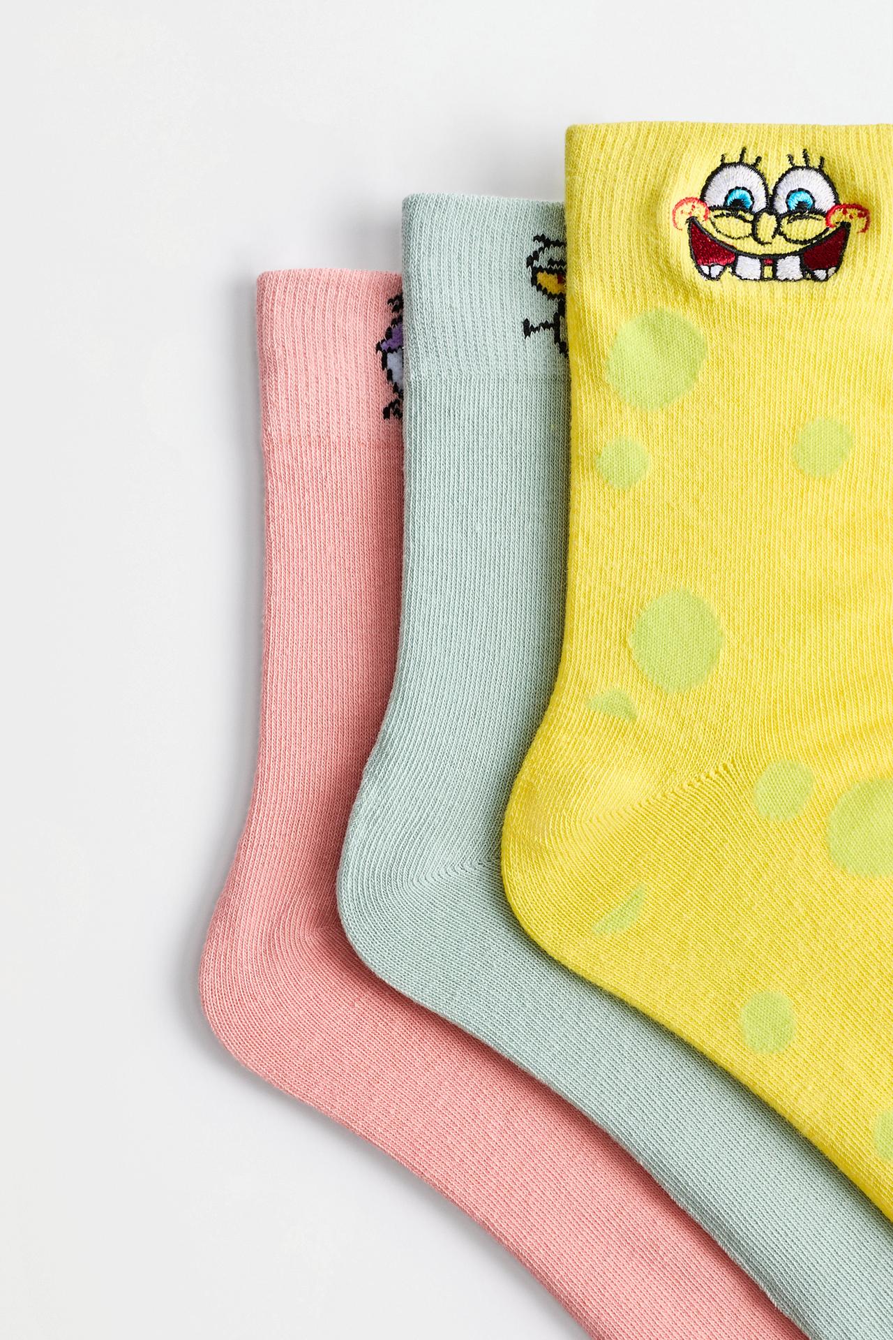 SpongeBob Nickelodeon™ high ankle socks (3-pack) — YELLOW