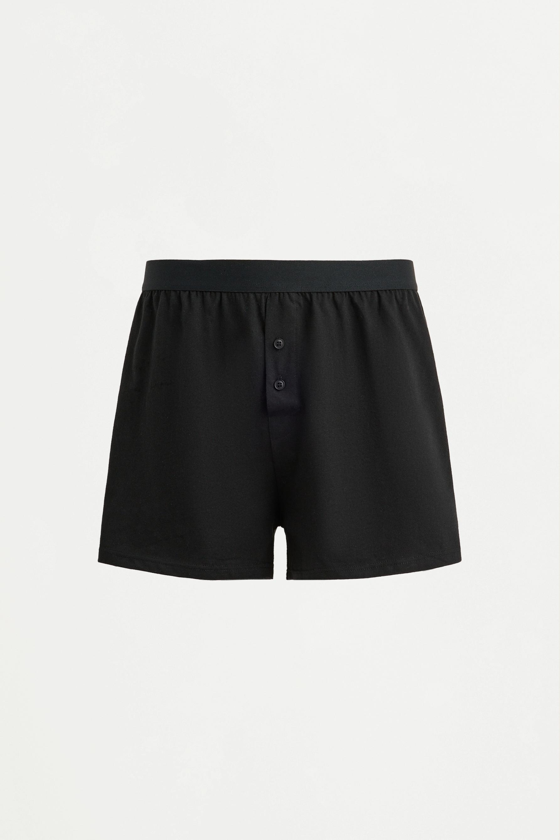 Fluid long boxer shorts (Pack 3) — BLACK