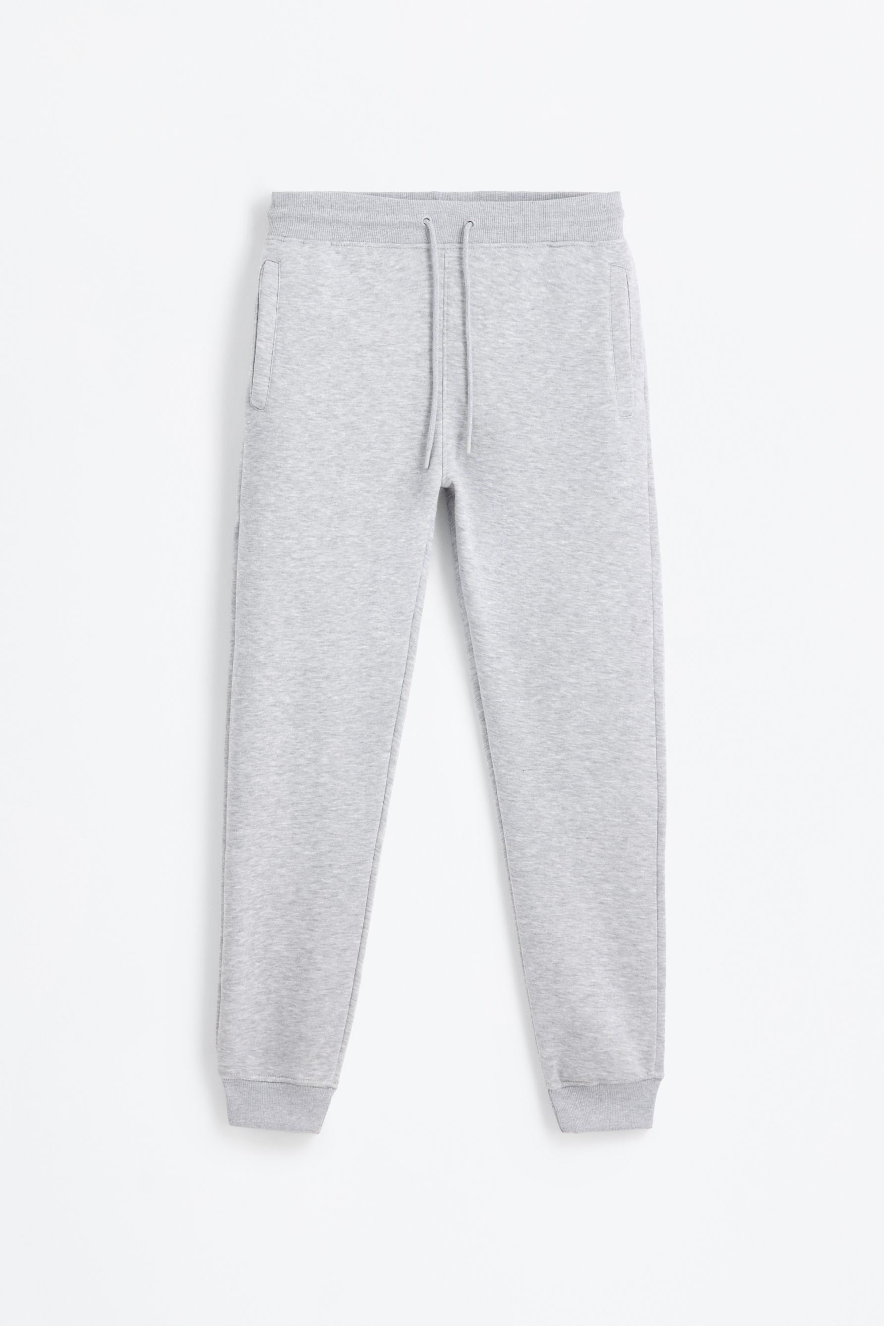 Regular fit tracksuit bottoms — GREY MARL
