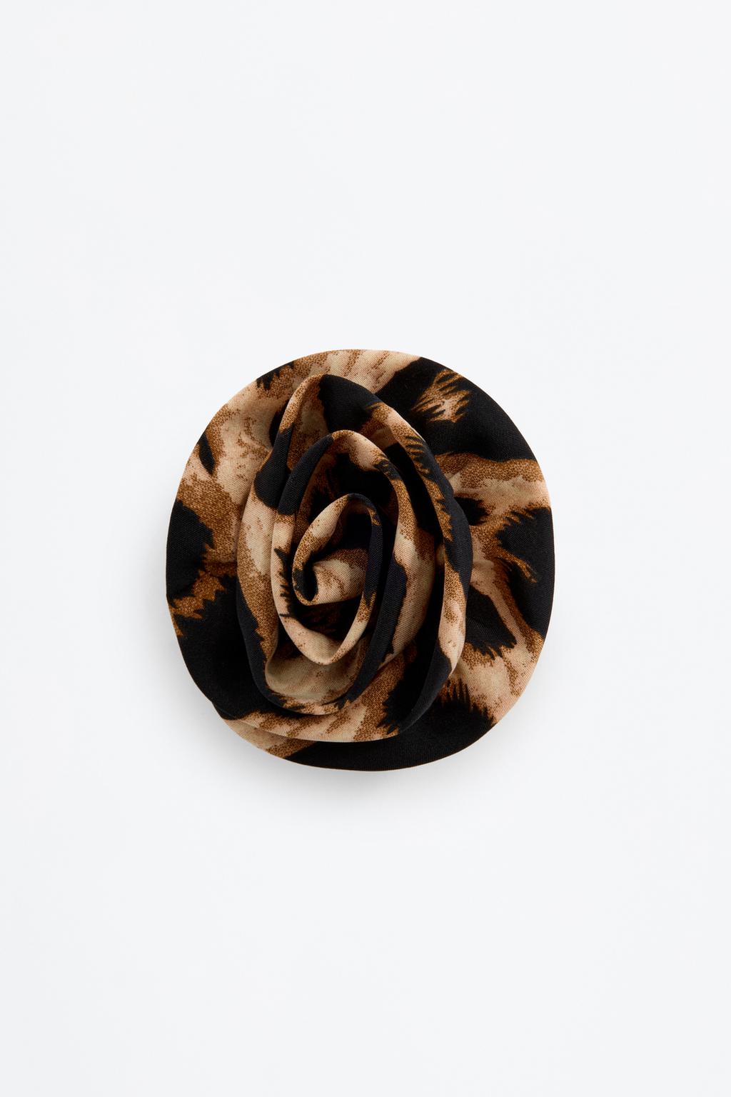 Animal print flower clip