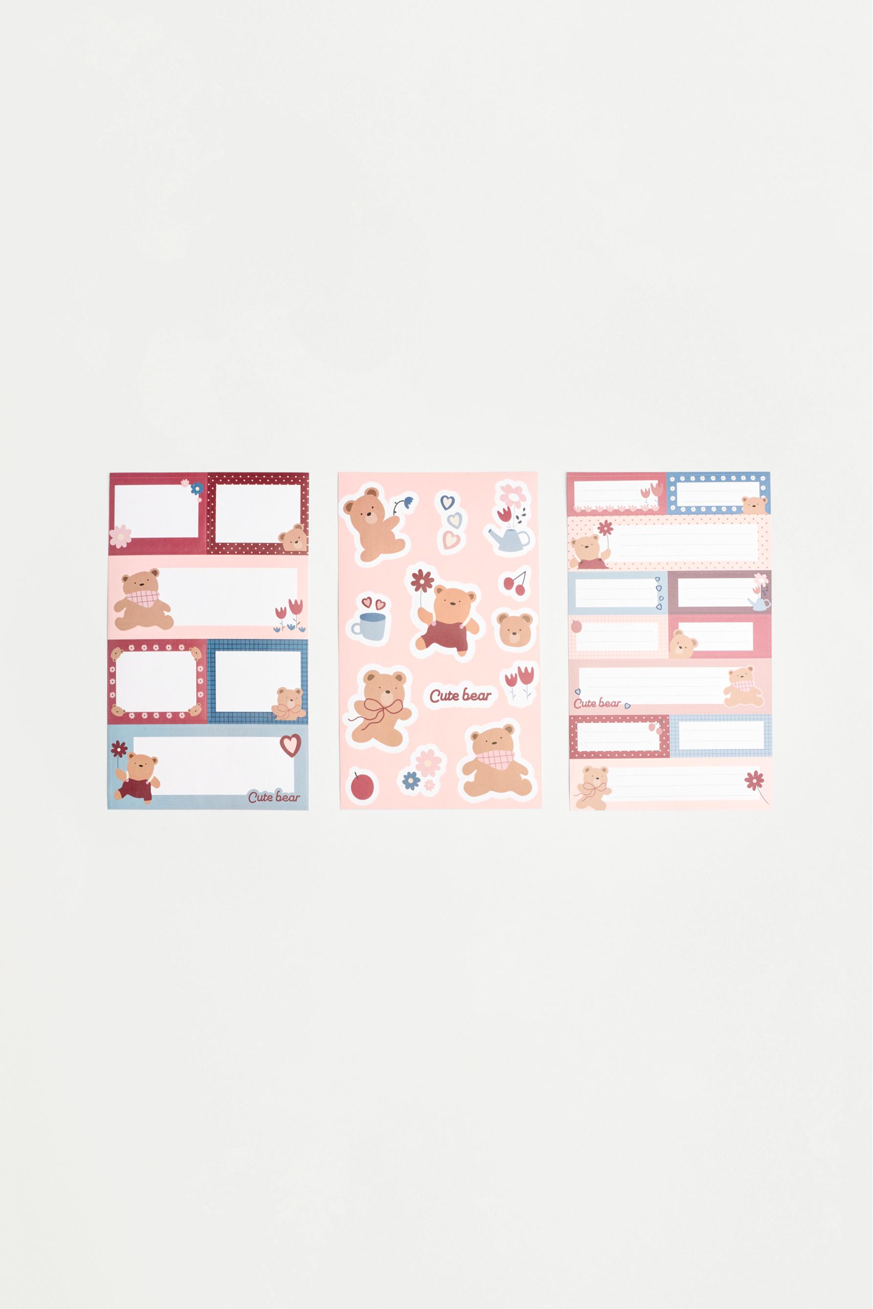 Bear identification sticker set — VARIOUS