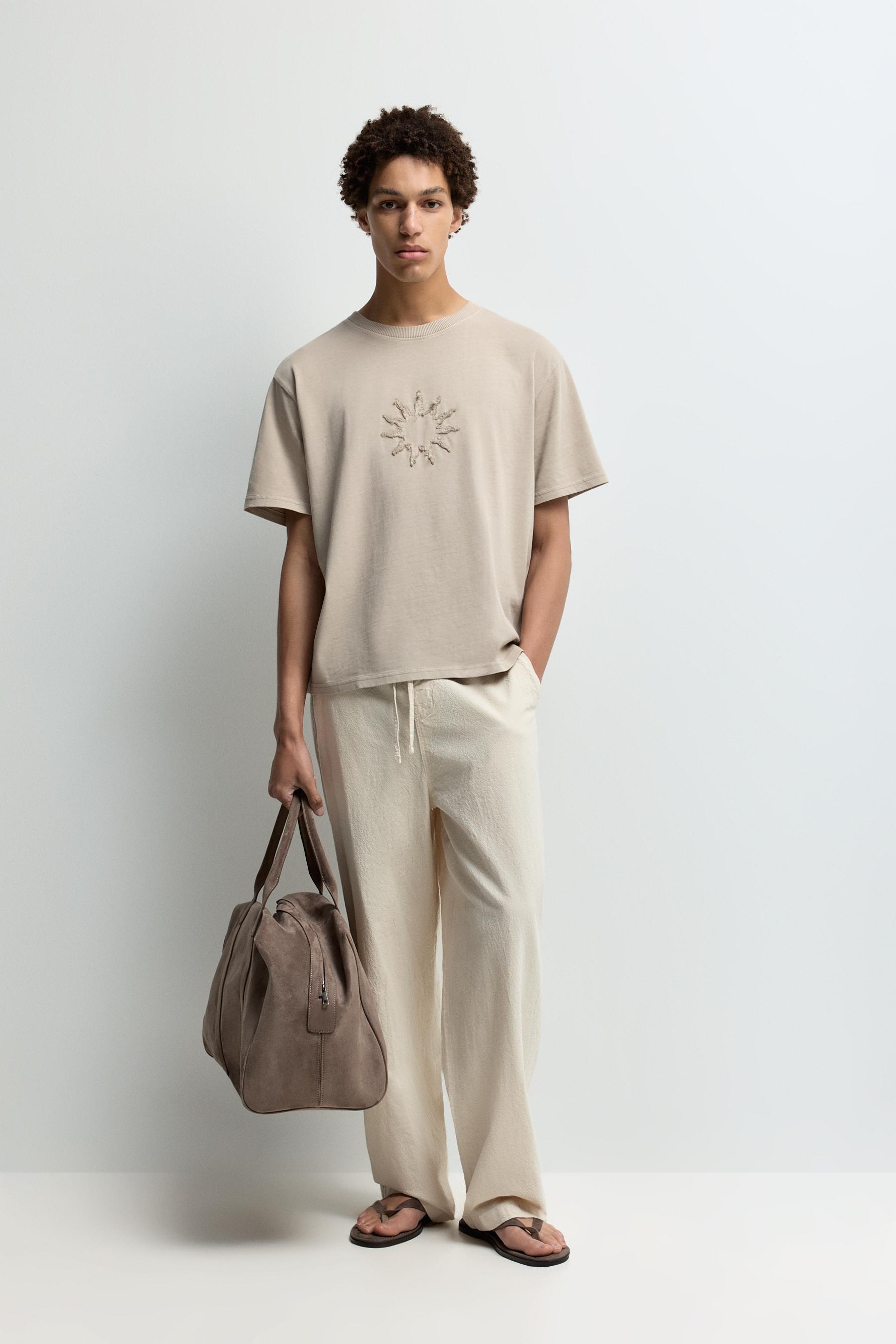 Slogan patch T-shirt — CAMEL
