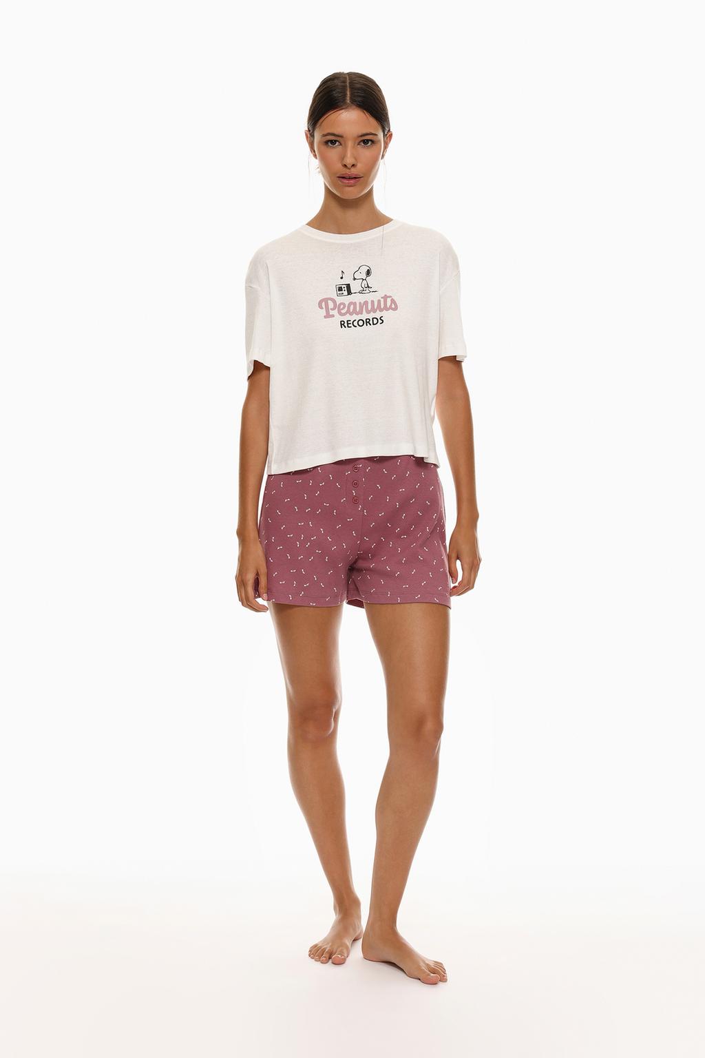 Snoopy Peanuts™ ribbed short pyjamas