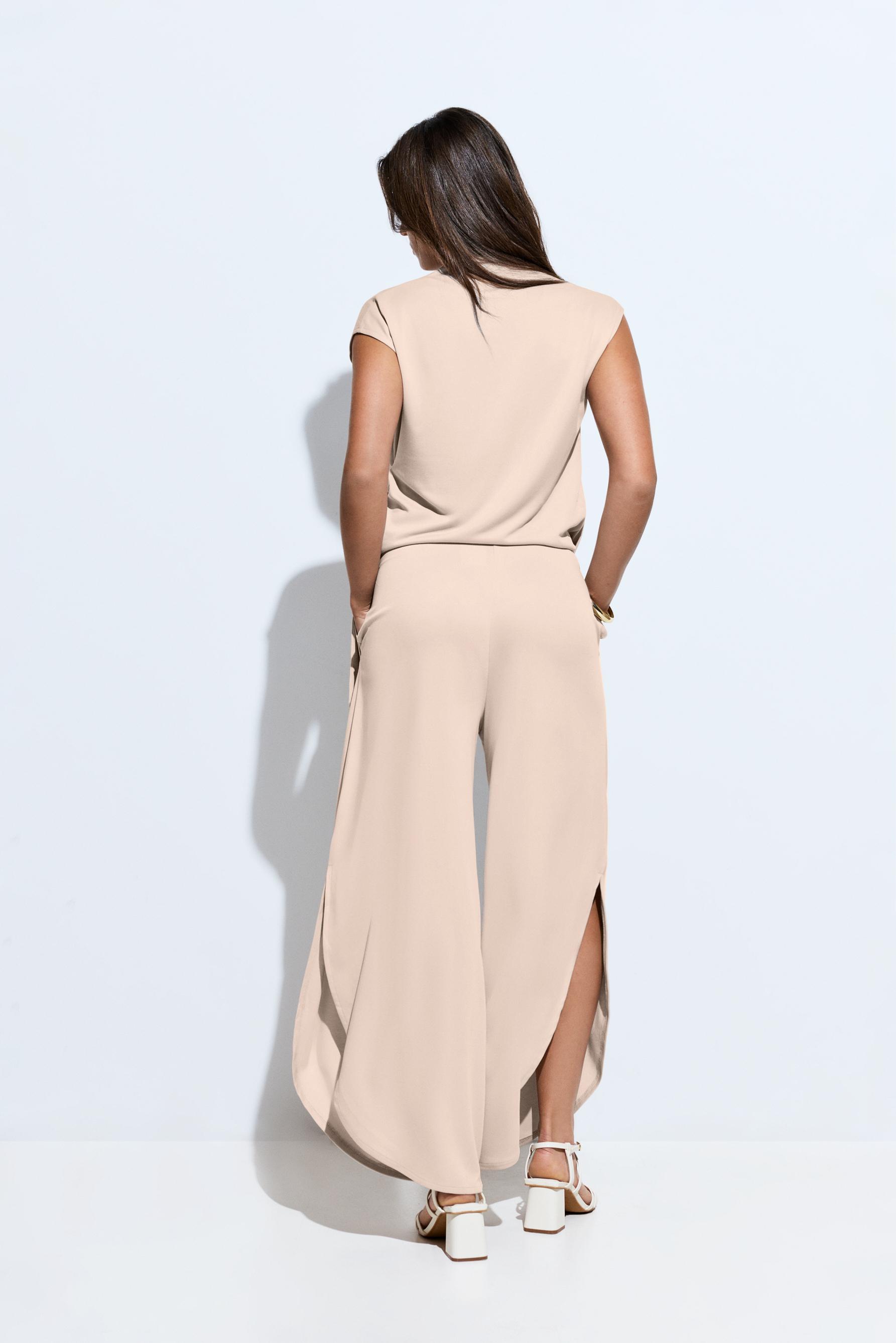 Split detail culottes — MINK
