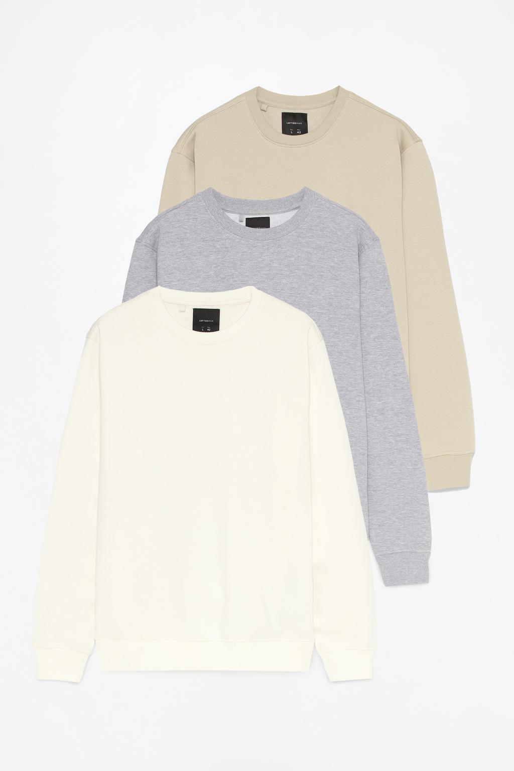 Pack of 3 basic sweatshirts