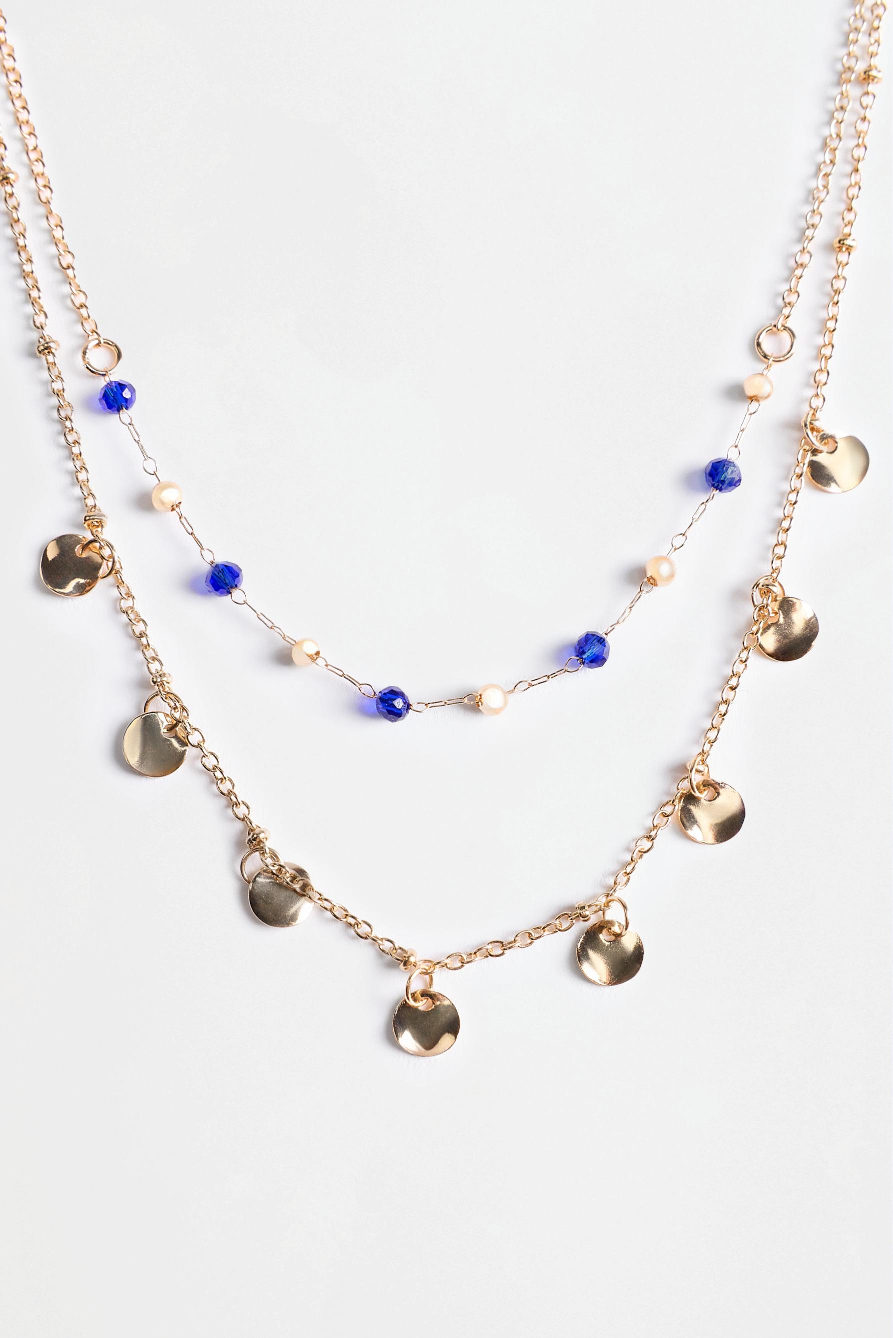 Assorted necklaces (2-pack) — BLUE