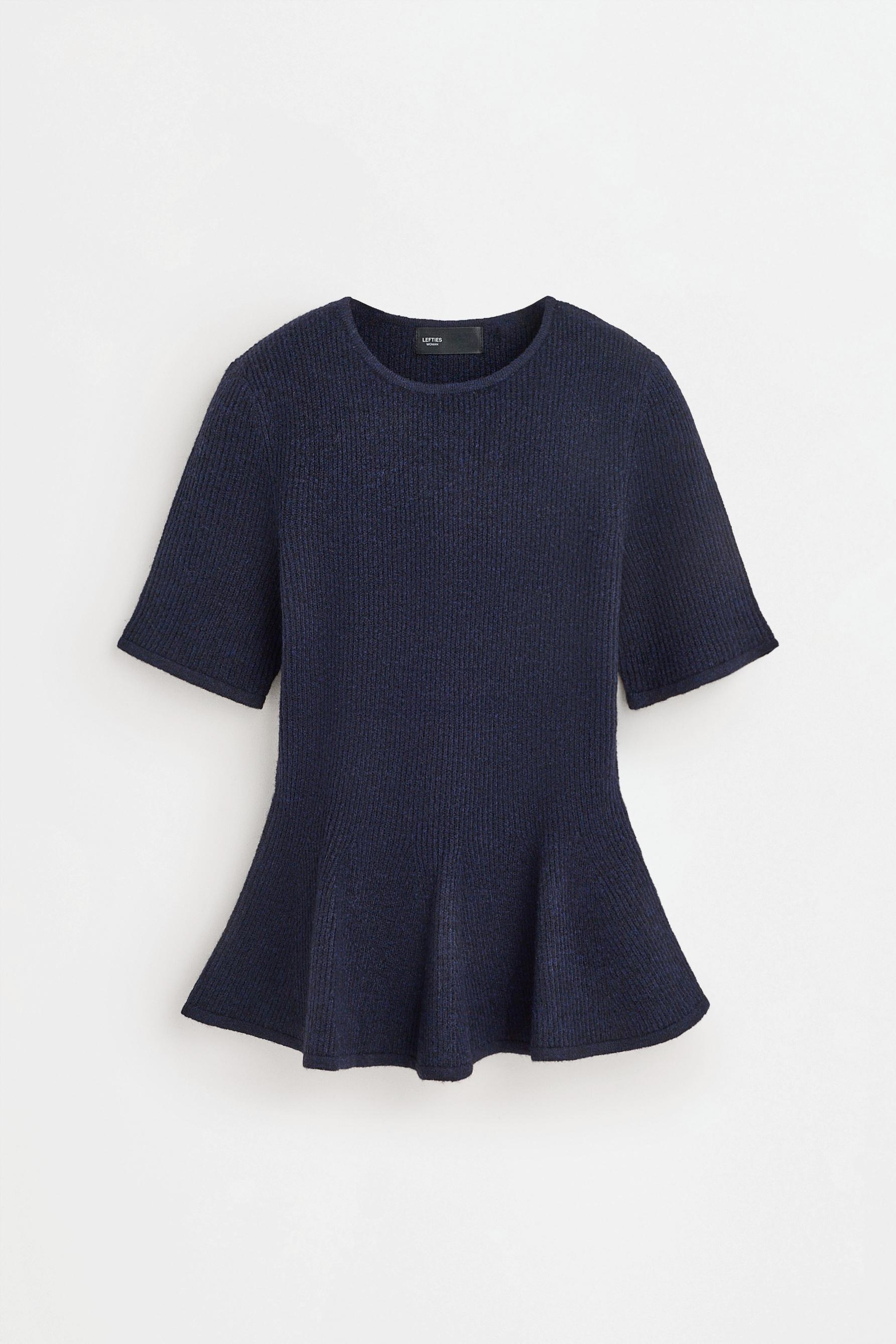 Jersey peplum rib