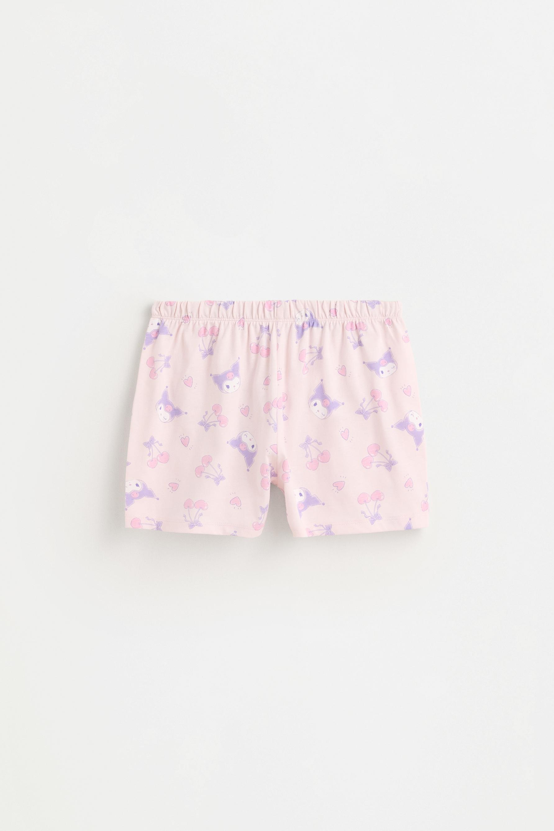 Kuromi ©SANRIO short pyjamas with eye mask — OFF WHITE