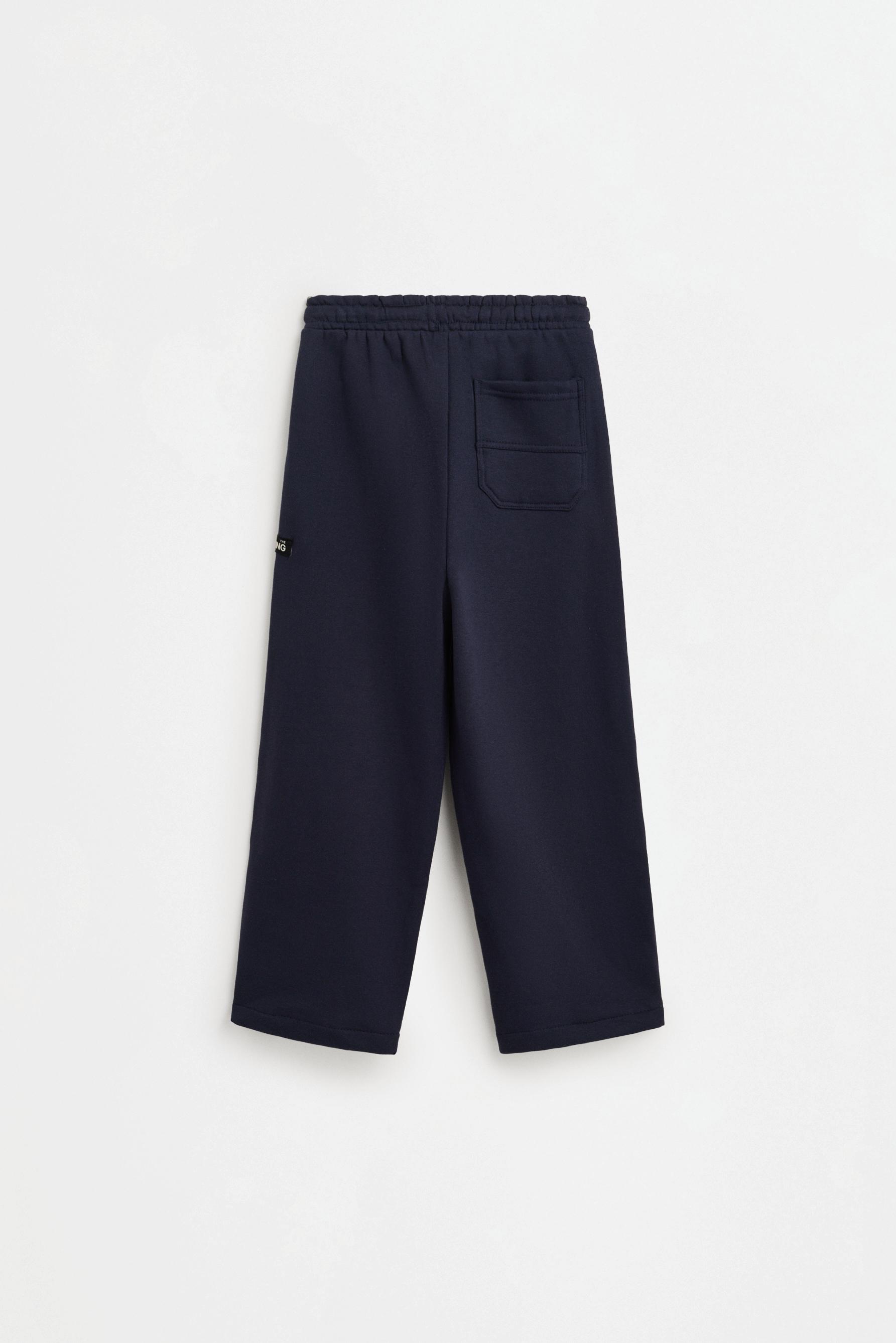 Plush barrel fit trousers — NAVY