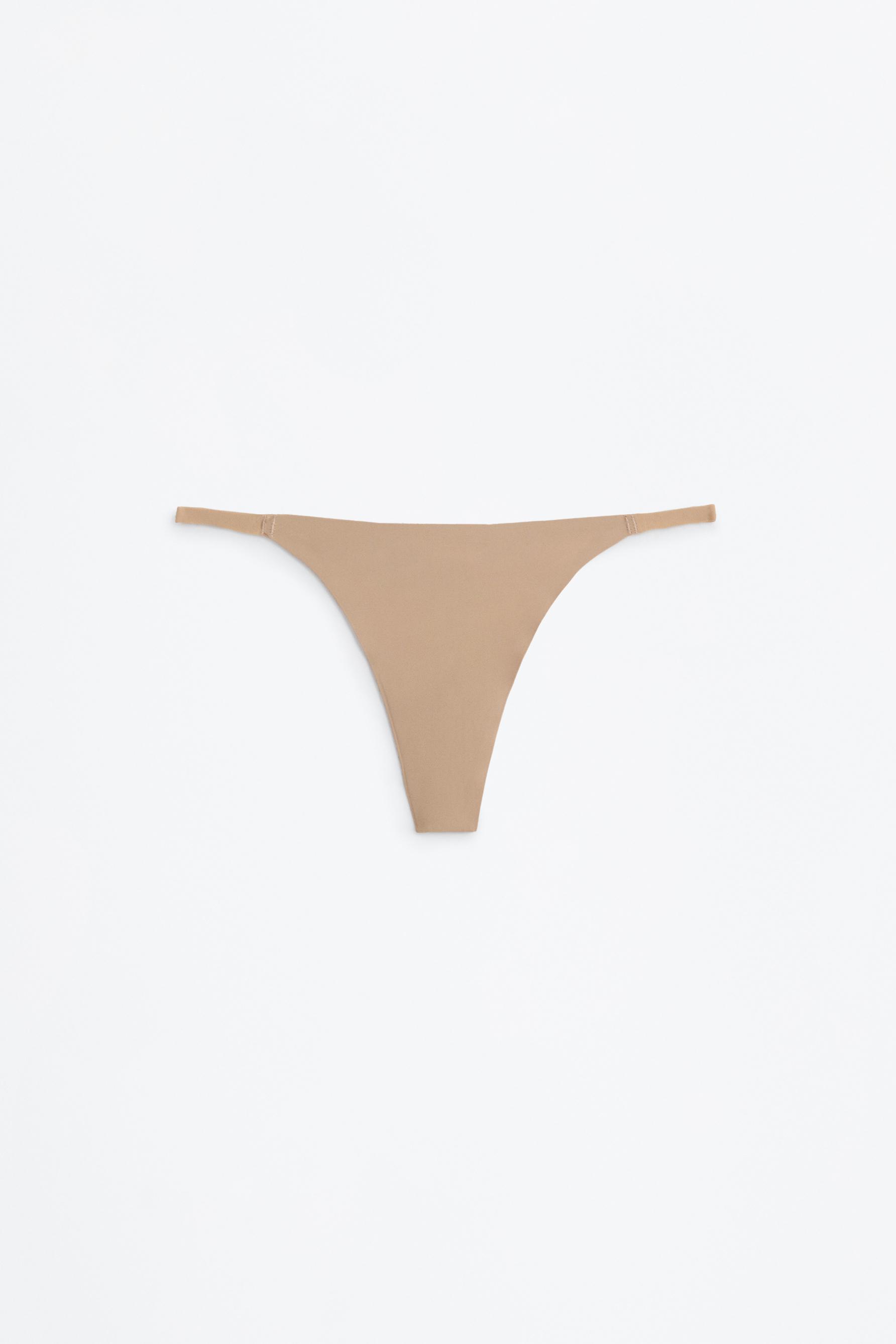 4-pack microfibre thongs — PALE PINK