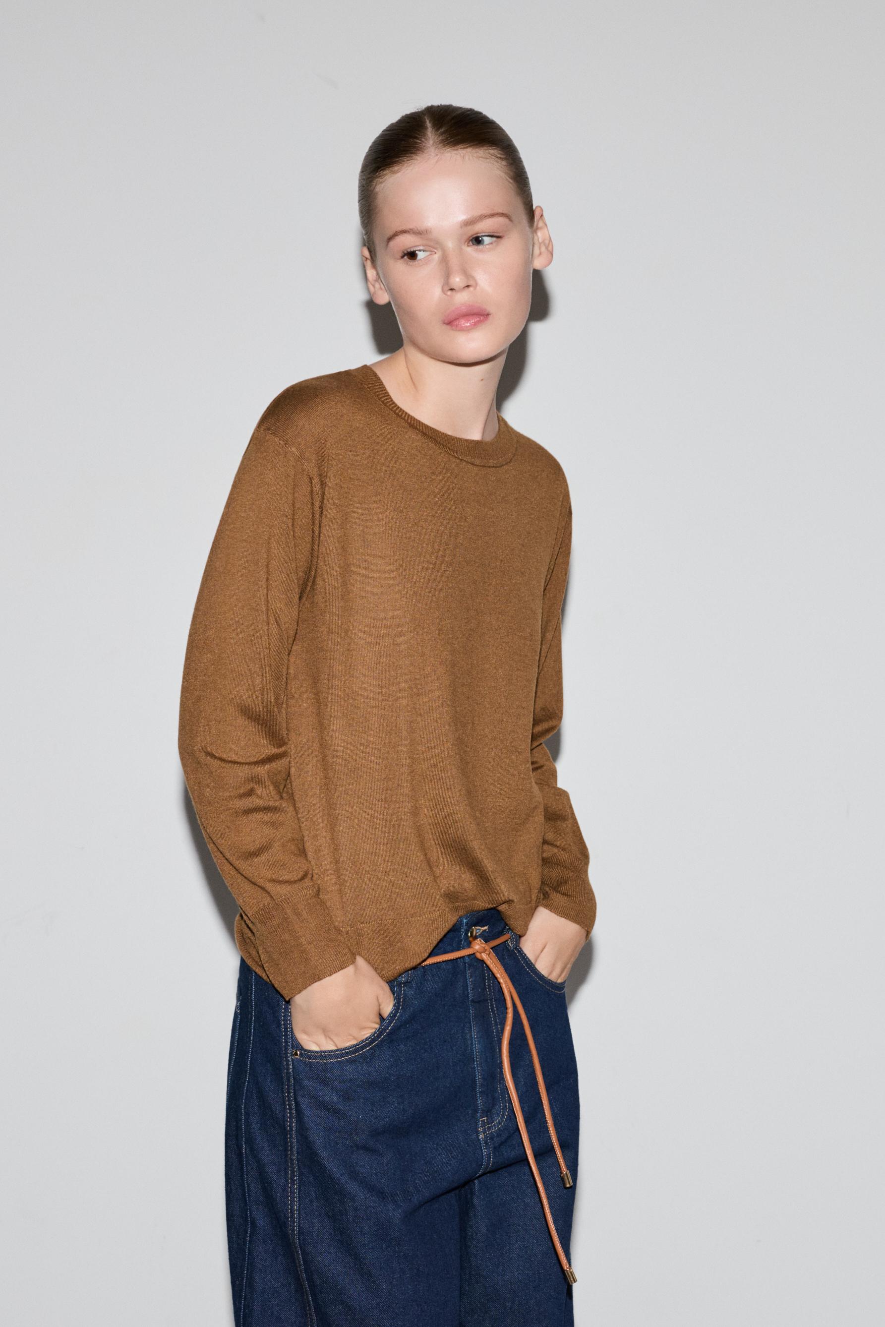 Jersey punto cuello redondo