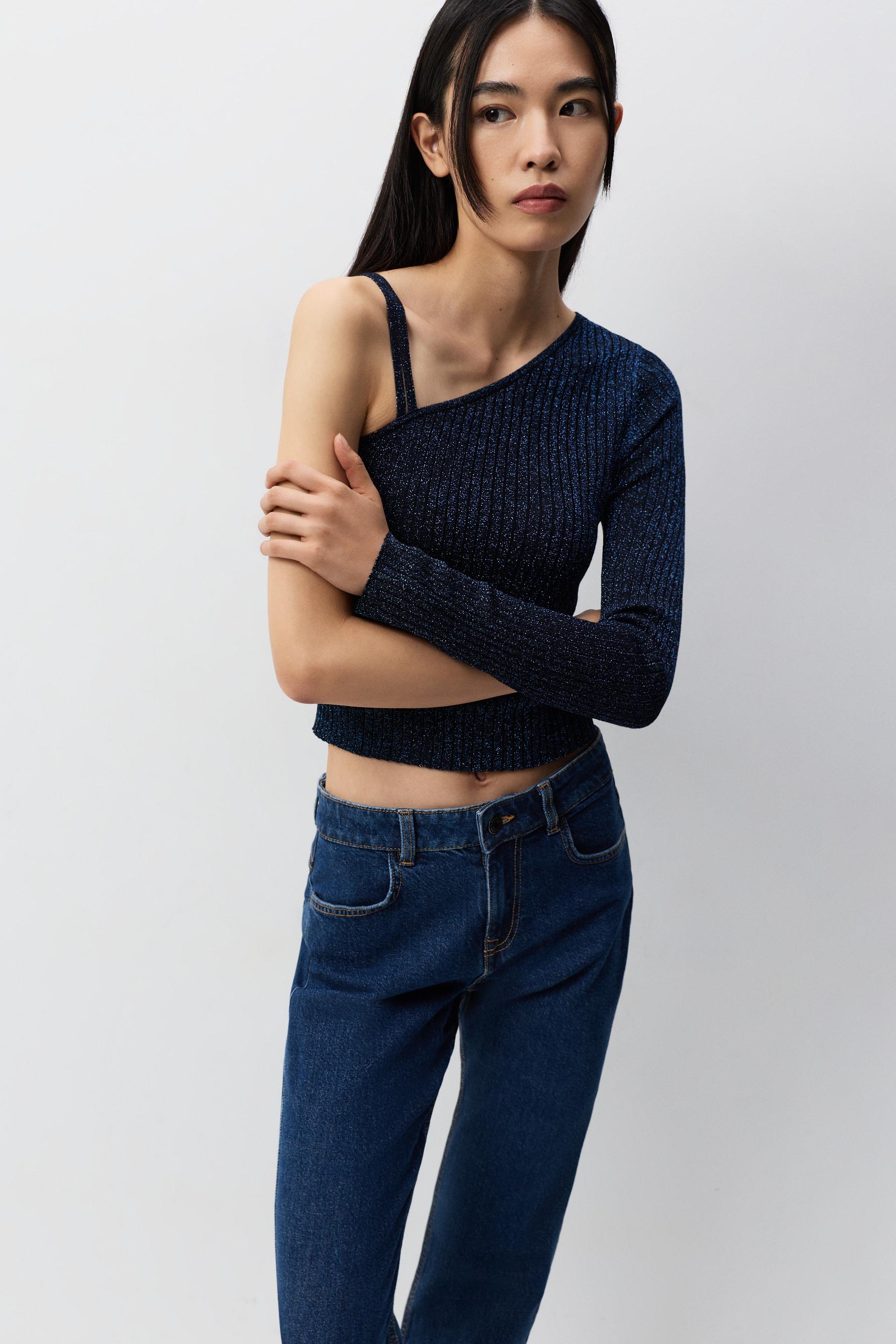 Jersey asimétrico brillo