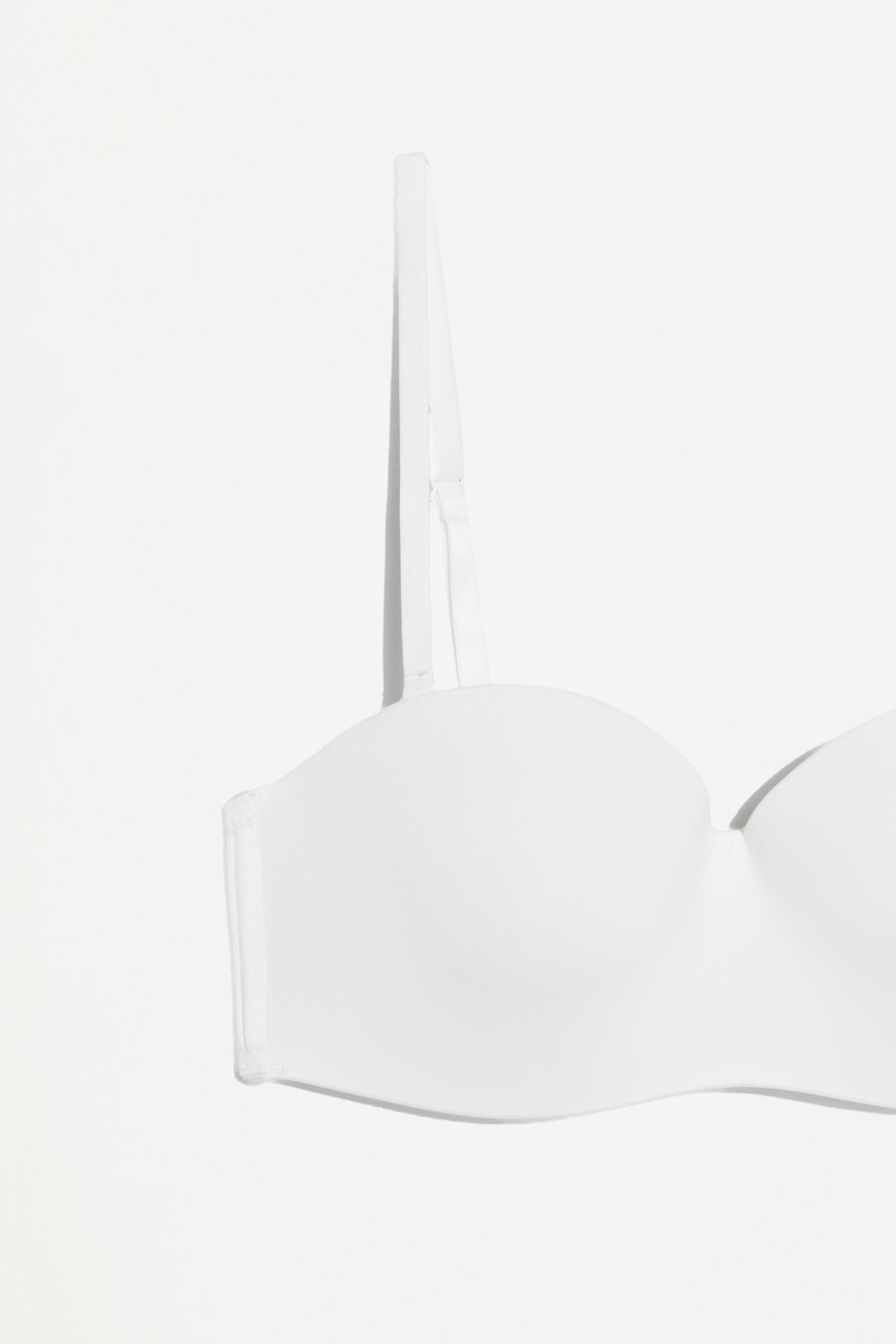 Pre-shaped bandeau bra — WHITE