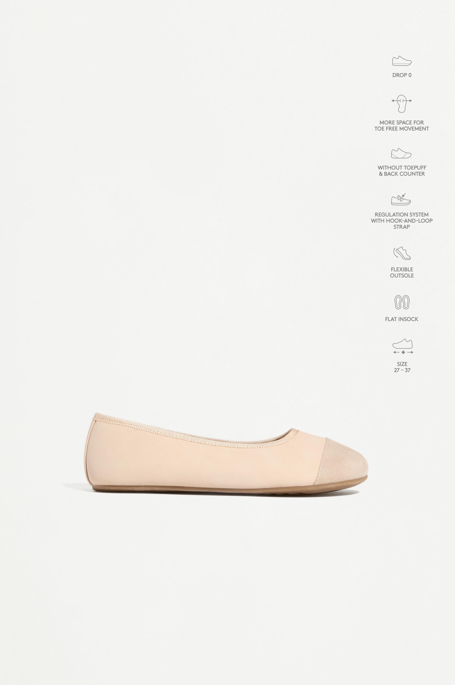 BAREFOOT TOECAP BALLET FLATS — ECRU