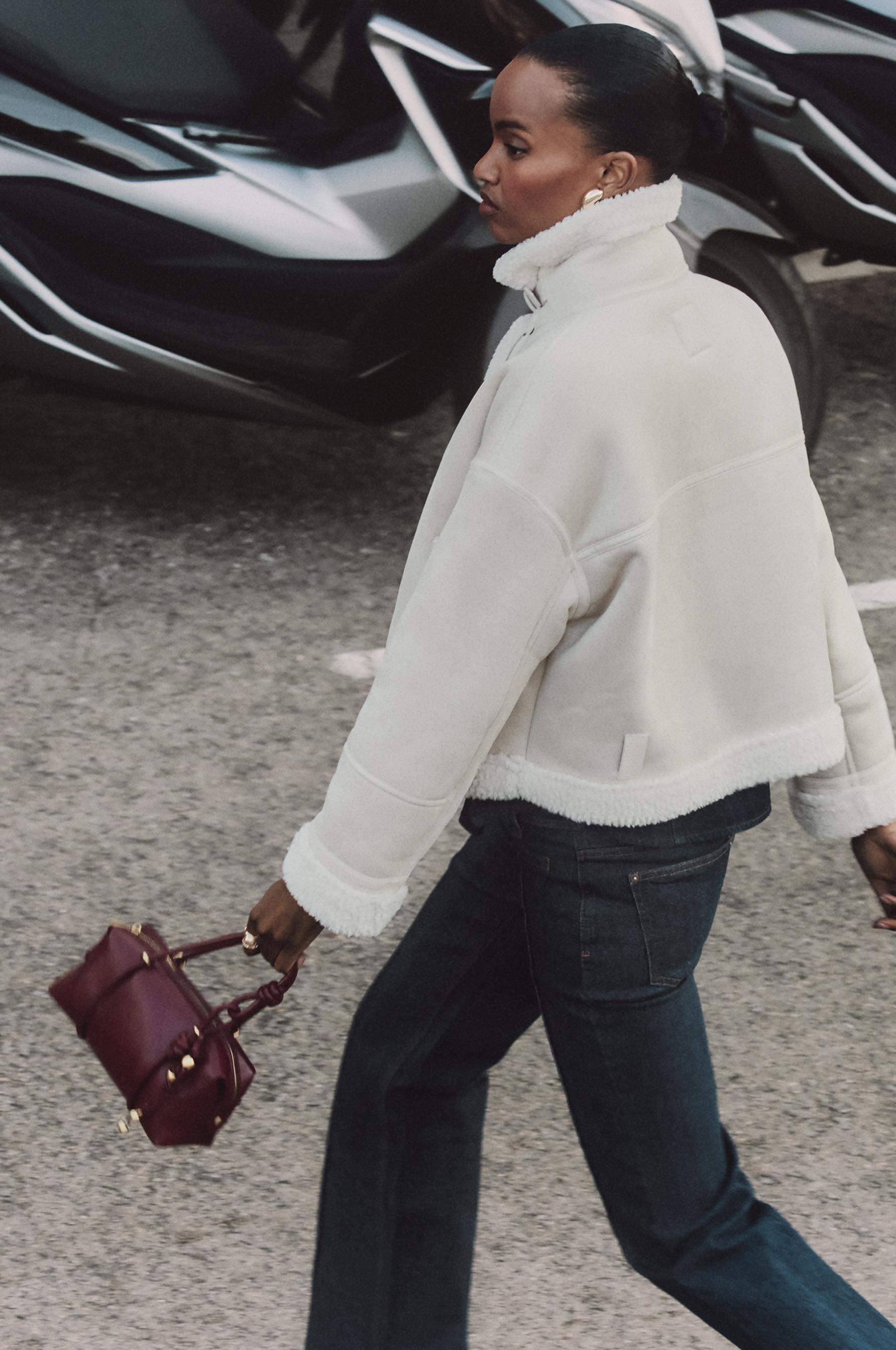 Mini bowling shoulder bag — BURGUNDY