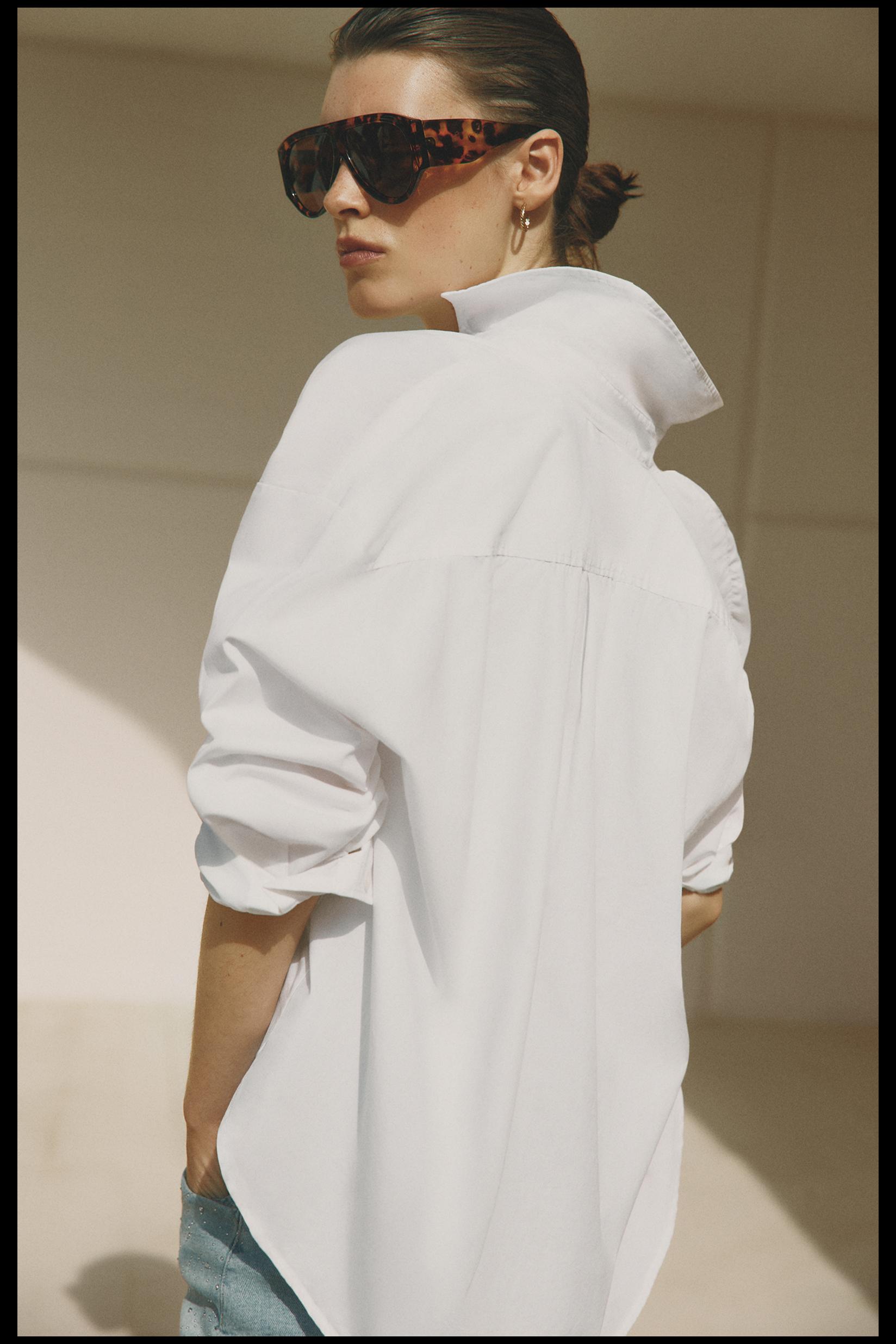 Basic poplin shirt — WHITE