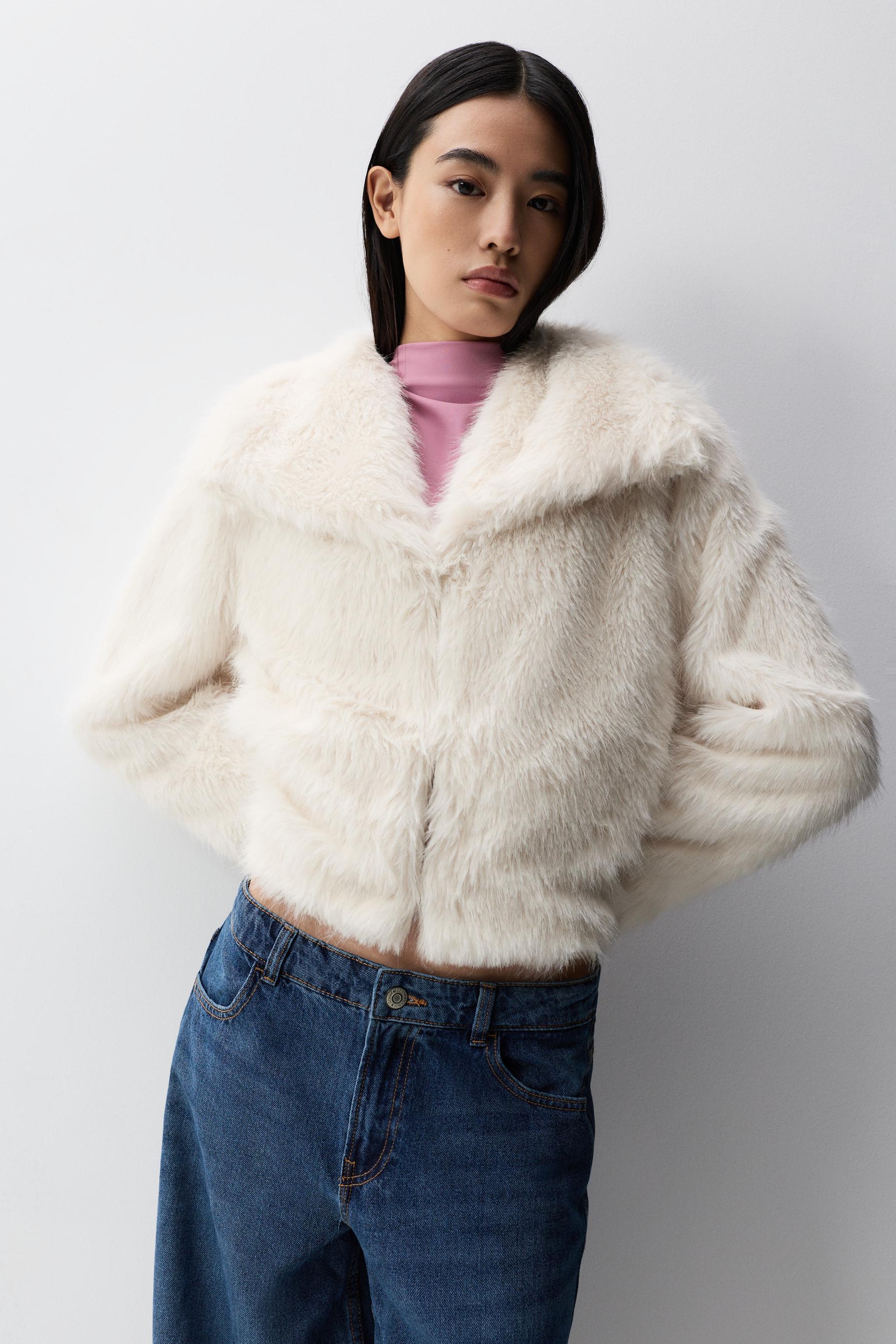 Chaqueta efecto pelo