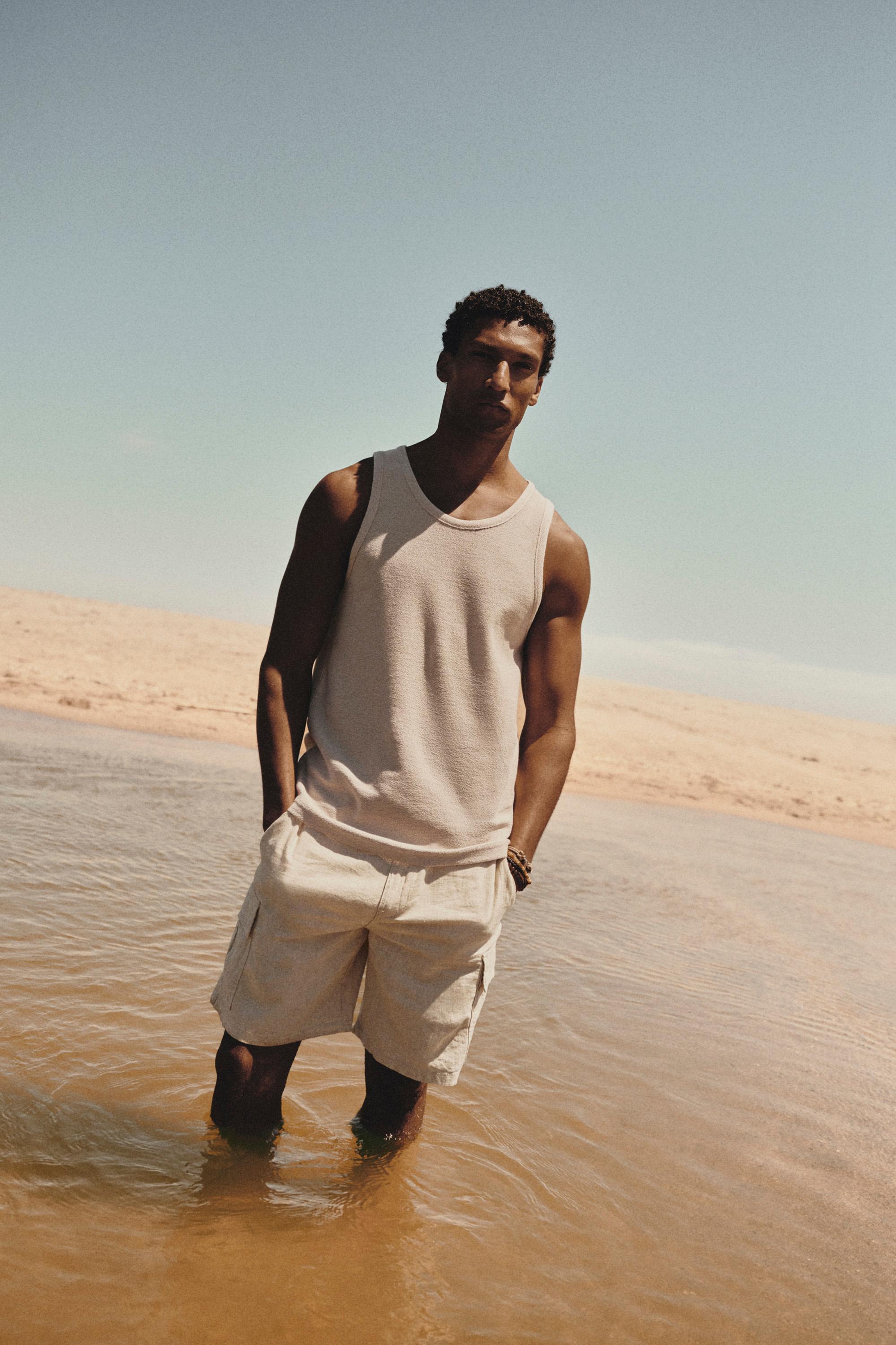 Rustic tank top — CAMEL