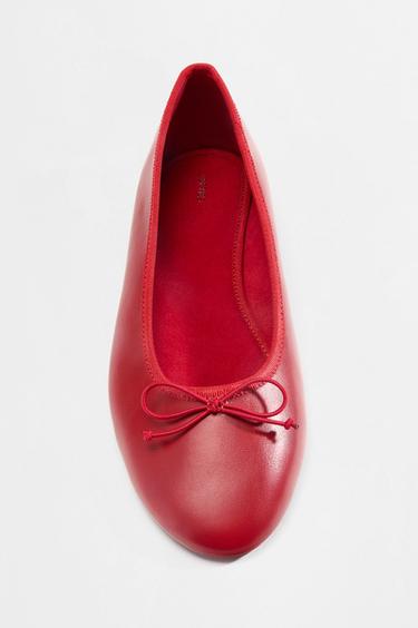 Bow ballet flats — RED 3