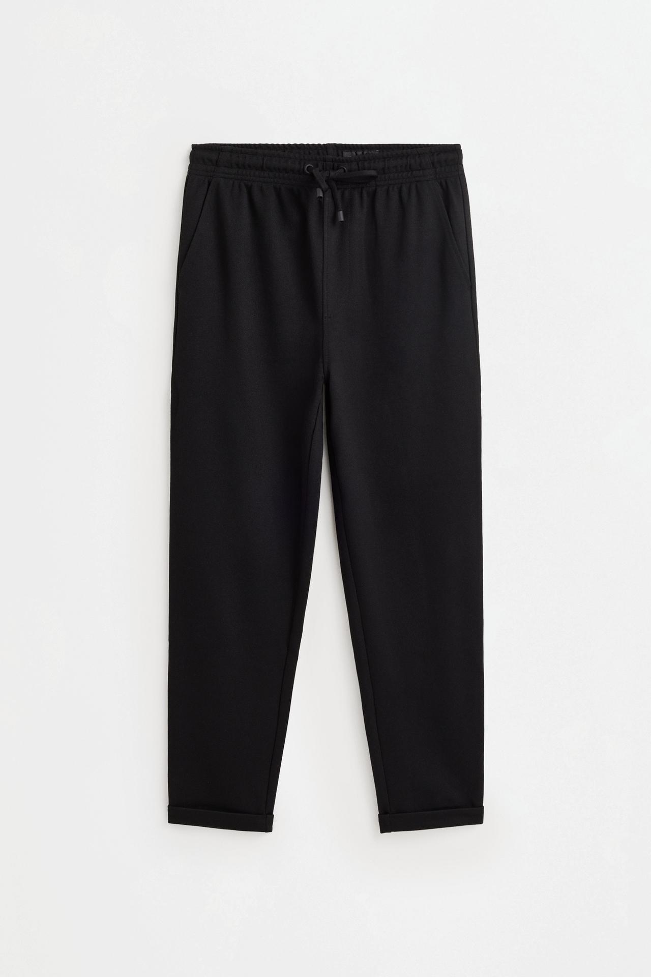 Piqué joggers — BLACK