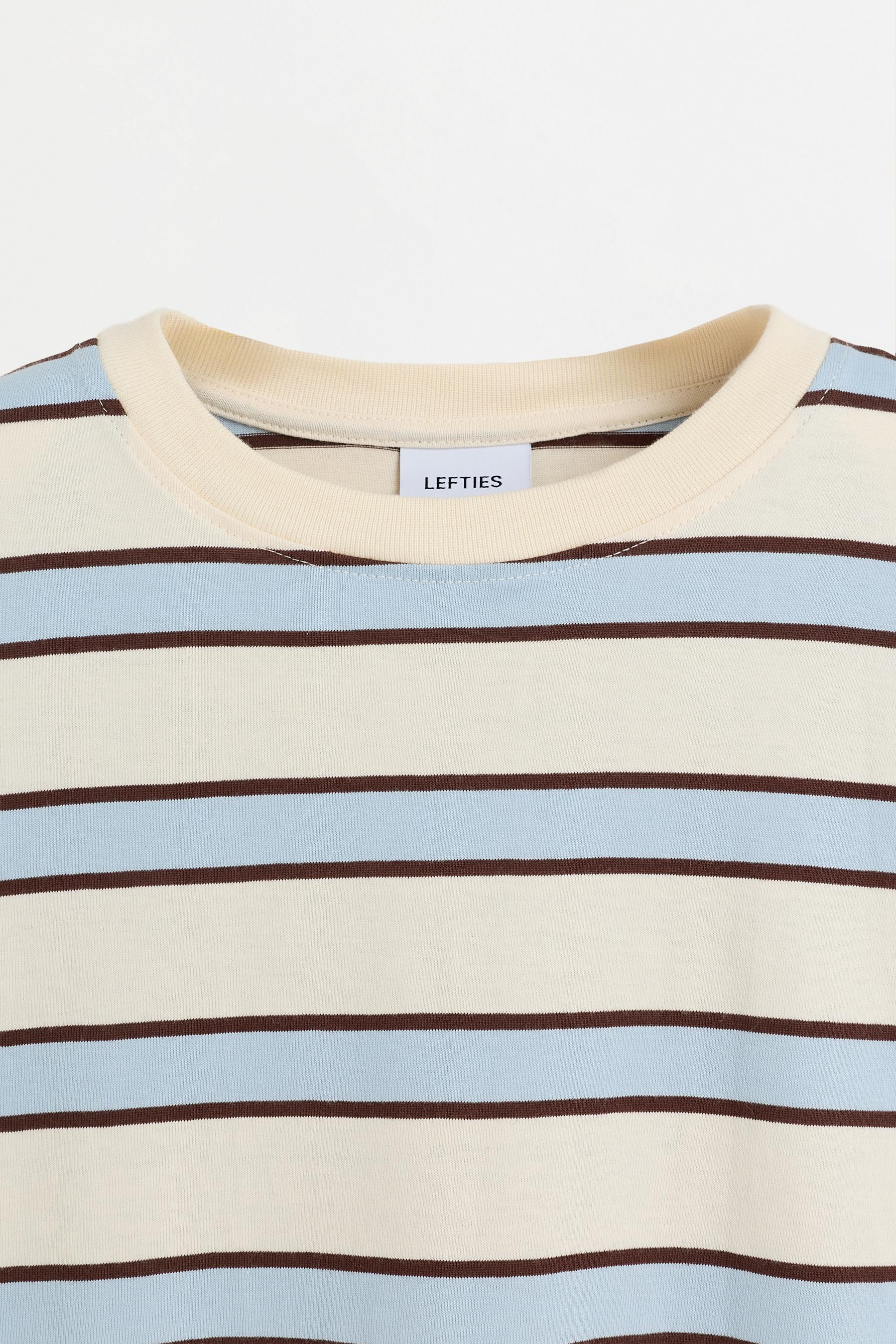 Women's Beige Striped T-Shirt — ECRU