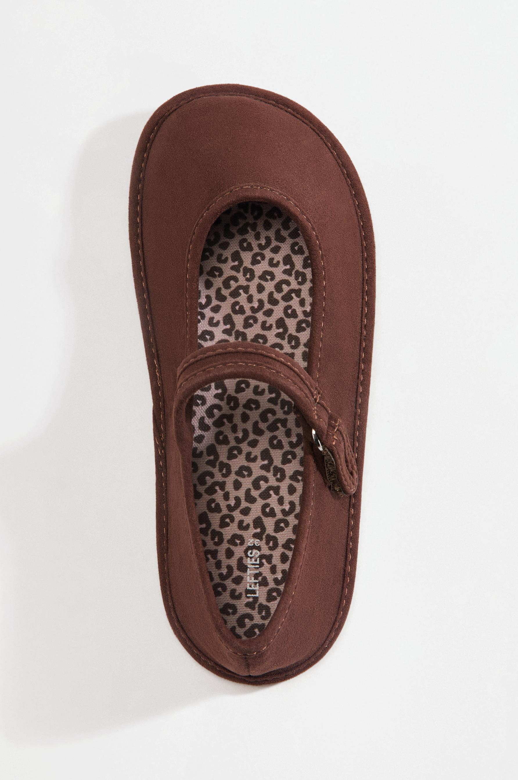 Barefoot Mary Jane ballet flats — BROWN