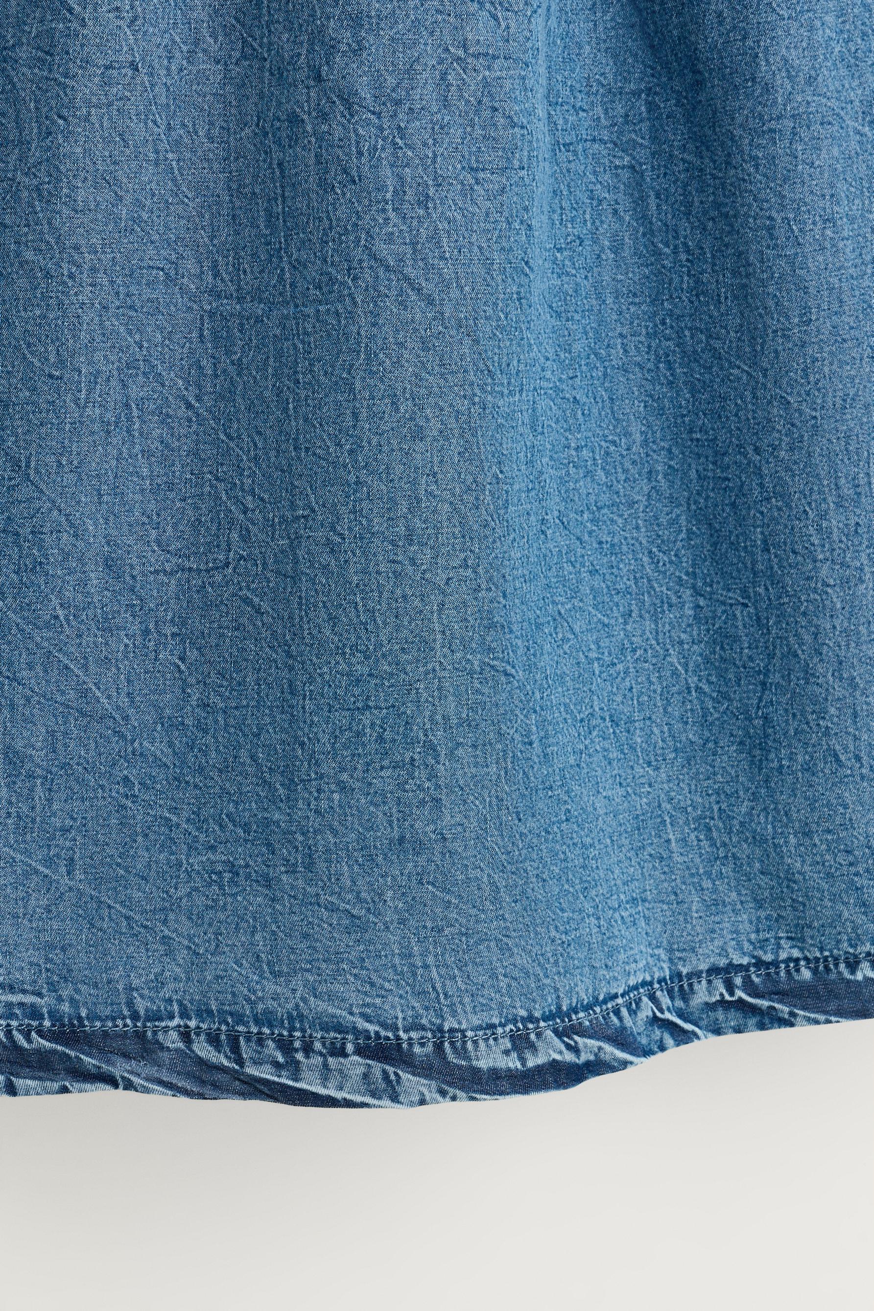 Denim strappy dress — PALE BLUE