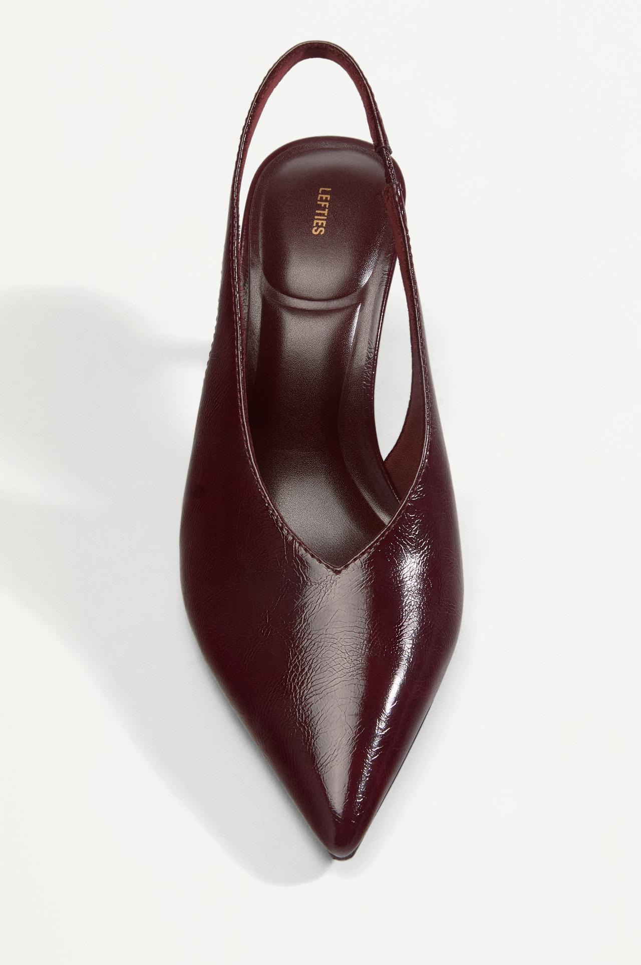 Slingback heels — BURGUNDY