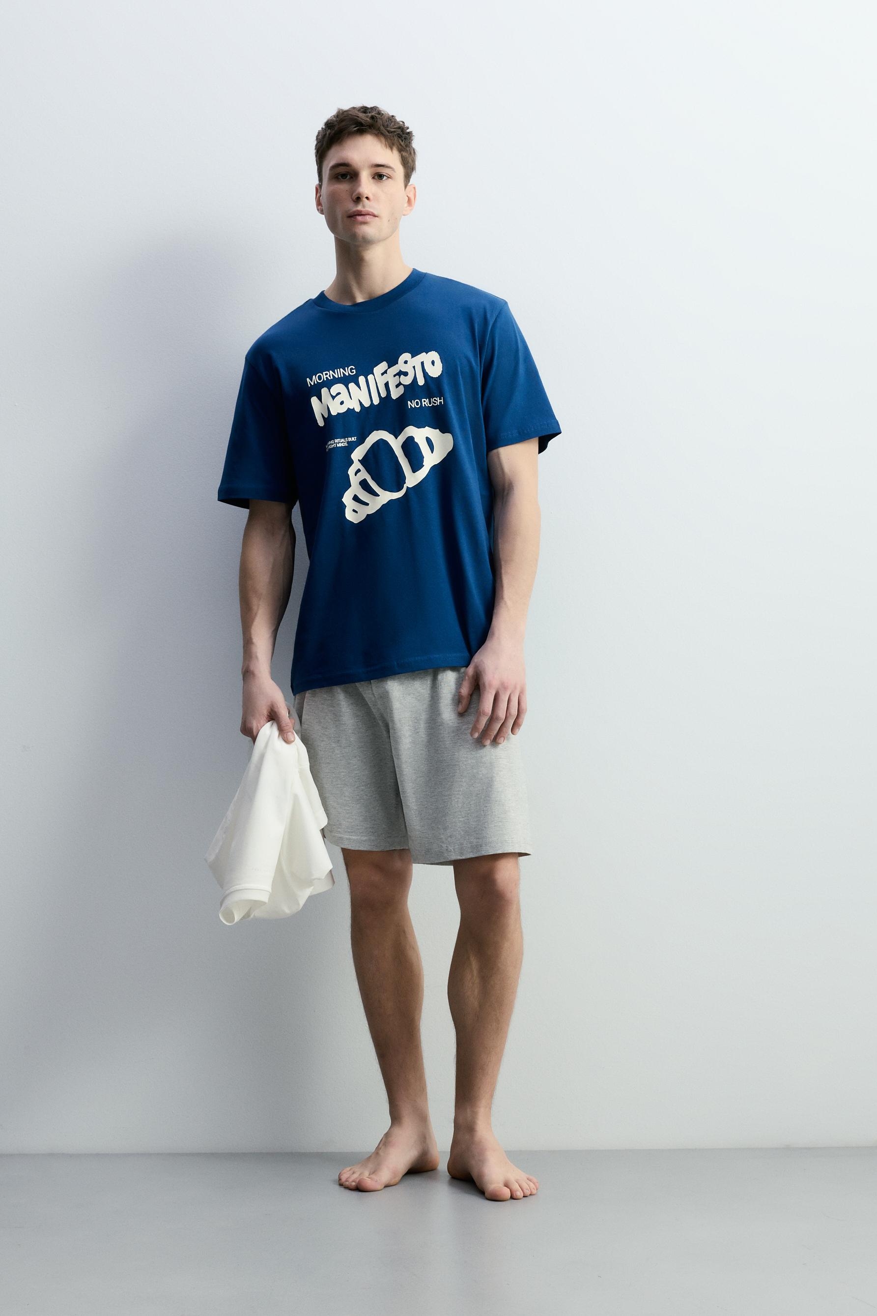 Pijama corto estampado