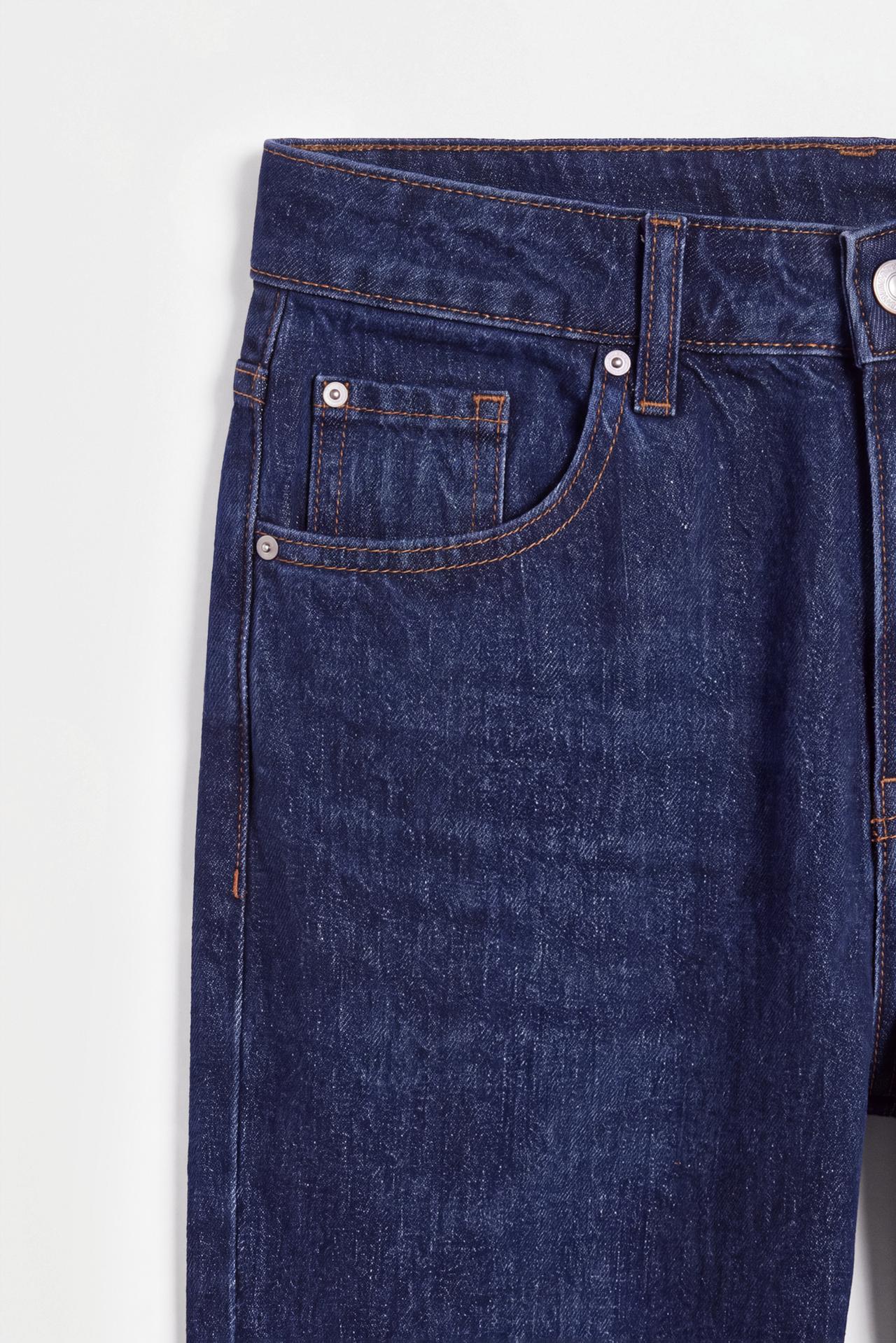 Slim-fit wide-leg jeans — DARK INDIGO