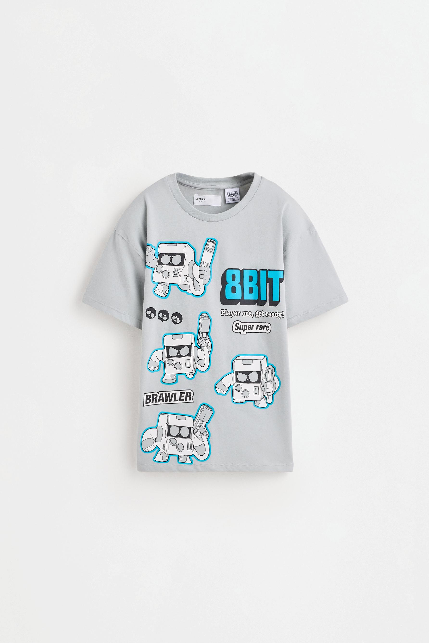 Brawl Stars ©Supercell Oy T-shirt and Bermuda shorts set — PALE GREY