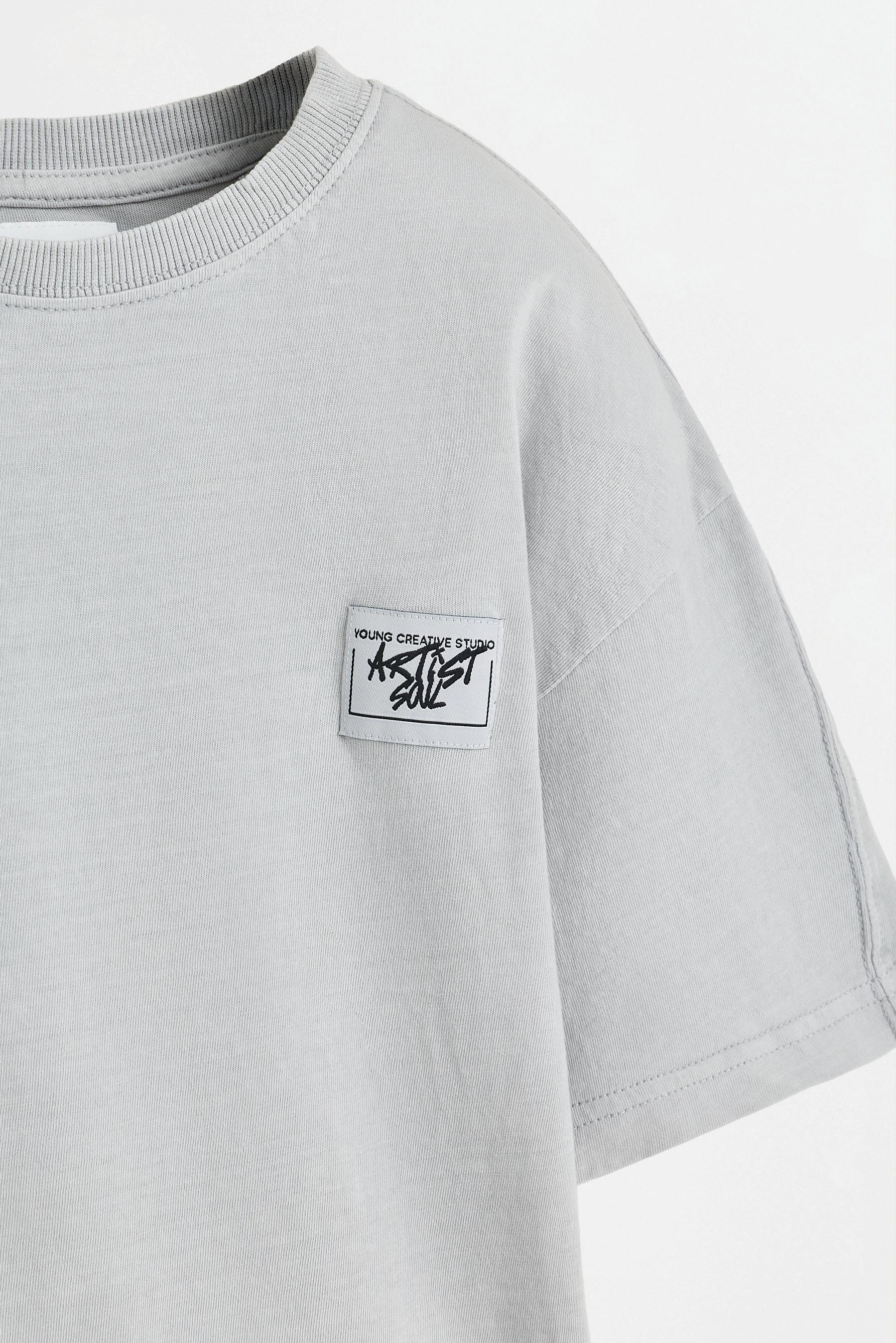 Washed-effect T-shirt and Bermuda shorts set — PALE GREY