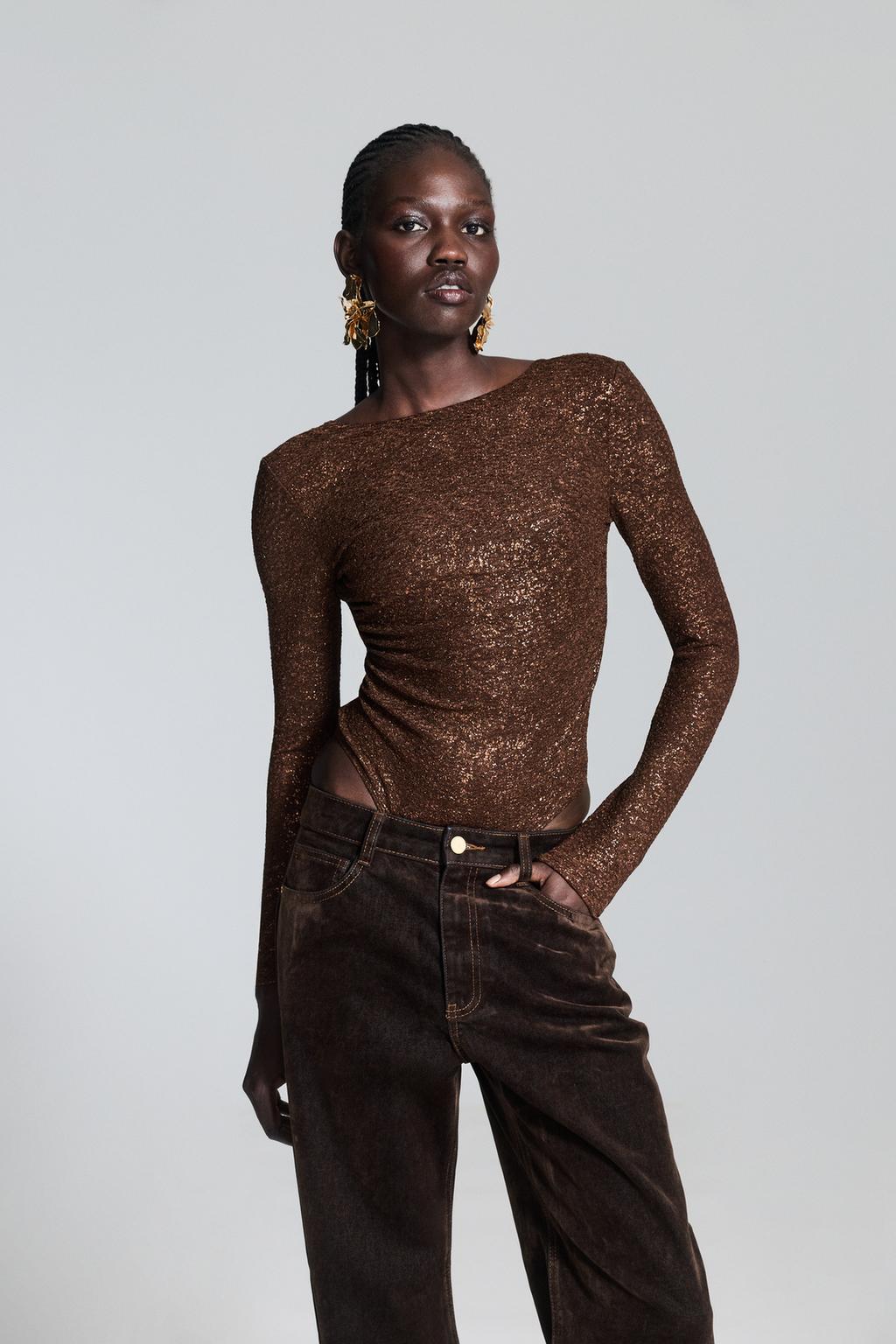 Body jacquard metalizado