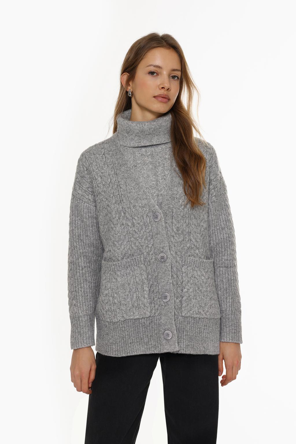 Cable-knit cardigan